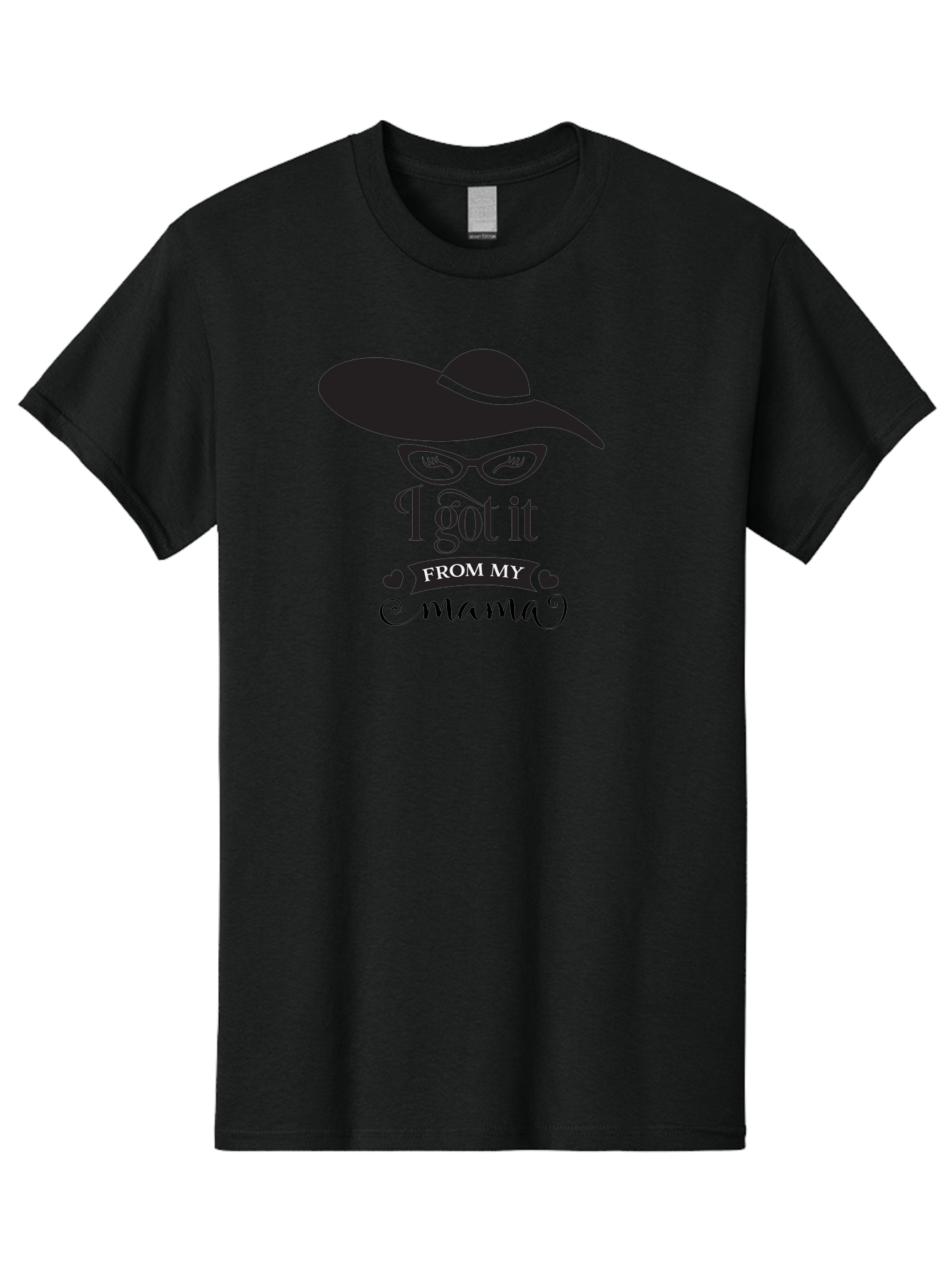 I-Got-It-From-My-Mama Men'S Graphic Tee, 100% Cotton, Comfortable Casual Summer Wear, Machine Washable, Funny Mama Quote, Humorous Mom Saying, I Got It From My Mama, Cute Mama Design, Mama Love, Mom Humor, Heartwarming Quote, Aac848