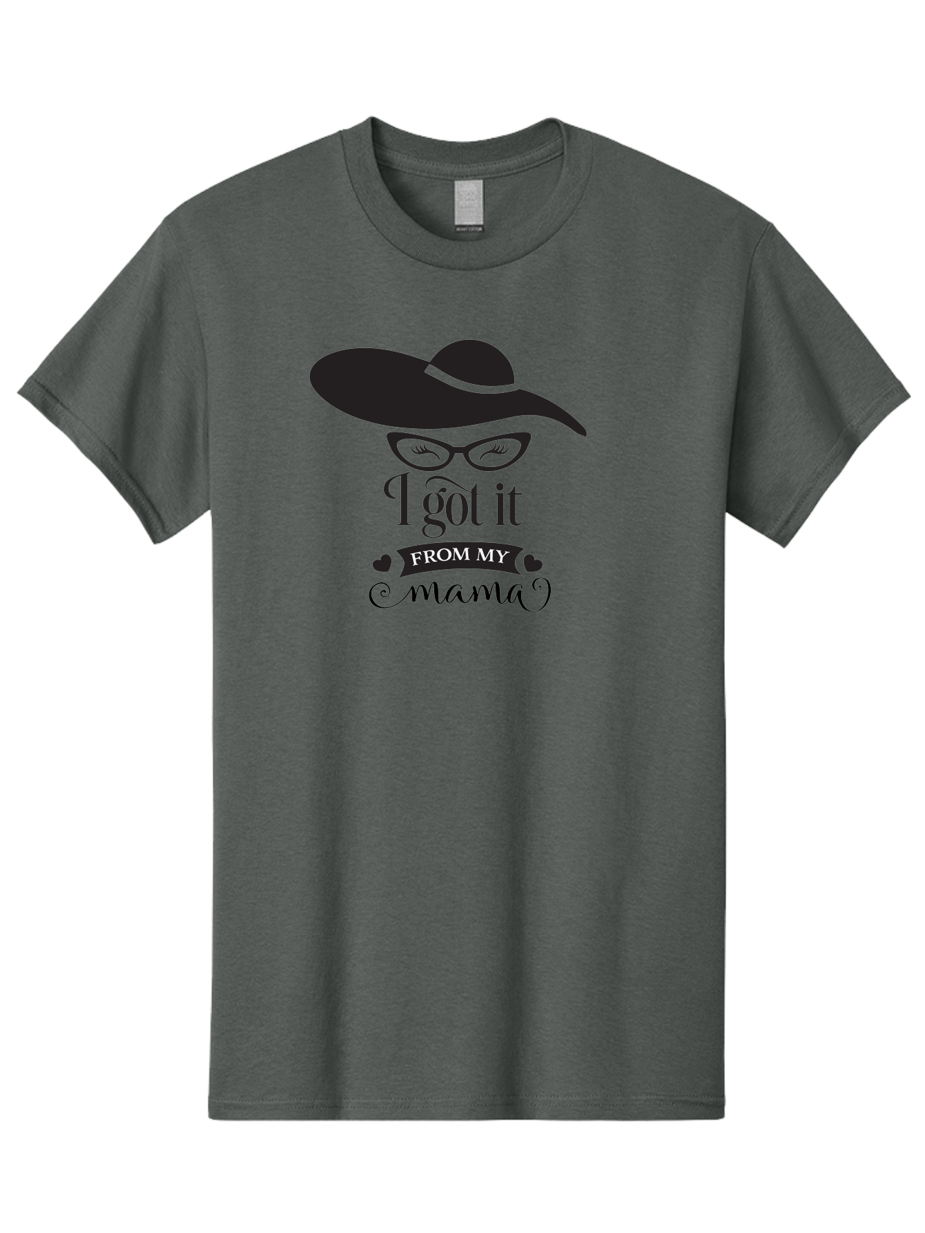 I-Got-It-From-My-Mama Men'S Graphic Tee, 100% Cotton, Comfortable Casual Summer Wear, Machine Washable, Funny Mama Quote, Humorous Mom Saying, I Got It From My Mama, Cute Mama Design, Mama Love, Mom Humor, Heartwarming Quote, Aac848