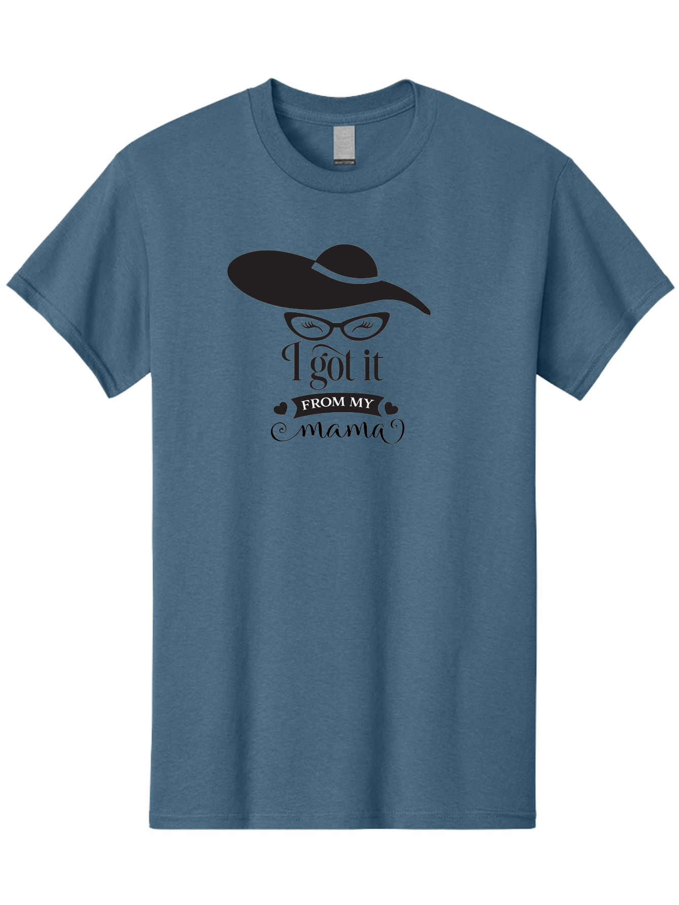 I-Got-It-From-My-Mama Men'S Graphic Tee, 100% Cotton, Comfortable Casual Summer Wear, Machine Washable, Funny Mama Quote, Humorous Mom Saying, I Got It From My Mama, Cute Mama Design, Mama Love, Mom Humor, Heartwarming Quote, Aac848