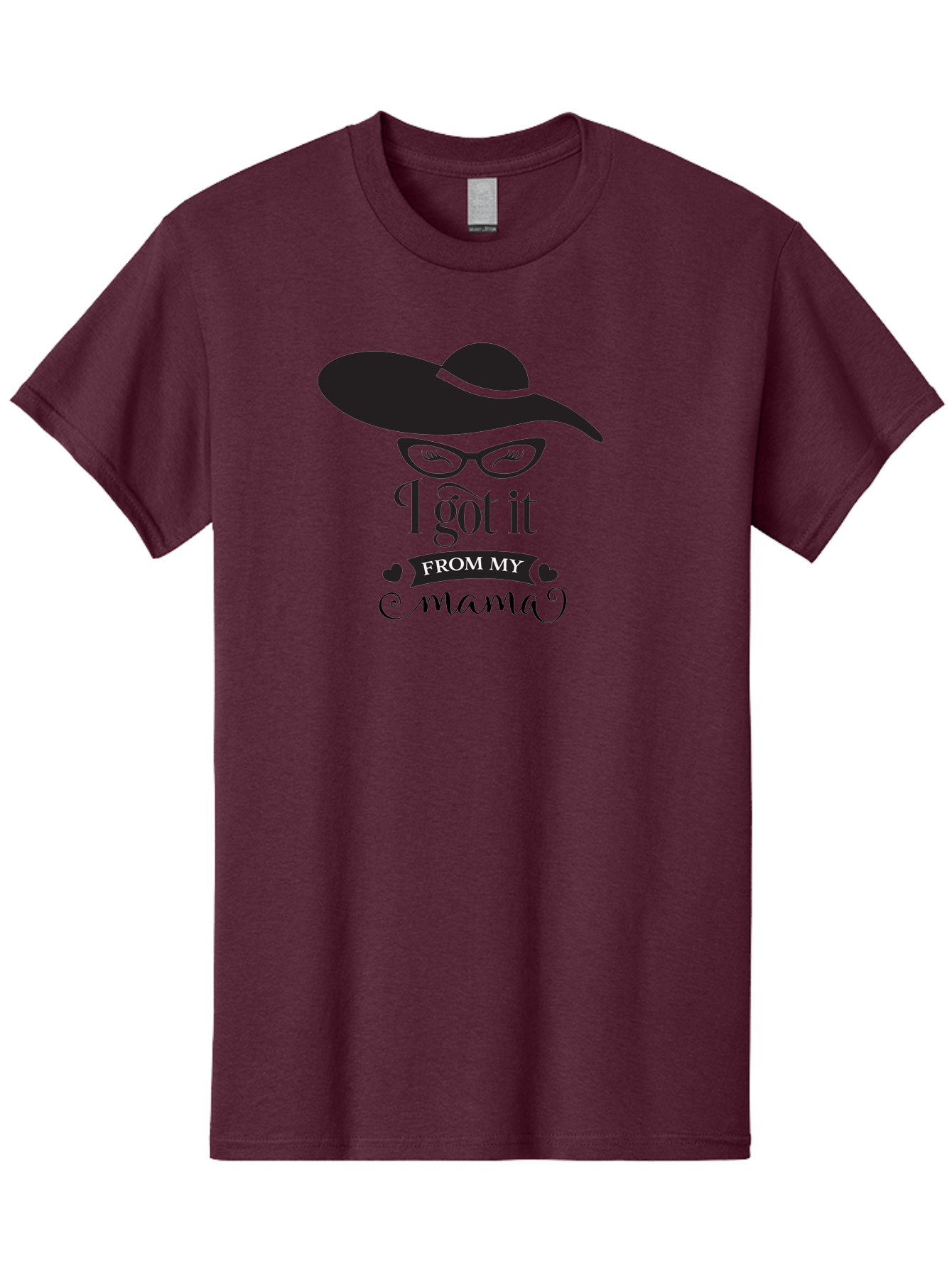 I-Got-It-From-My-Mama Men'S Graphic Tee, 100% Cotton, Comfortable Casual Summer Wear, Machine Washable, Funny Mama Quote, Humorous Mom Saying, I Got It From My Mama, Cute Mama Design, Mama Love, Mom Humor, Heartwarming Quote, Aac848