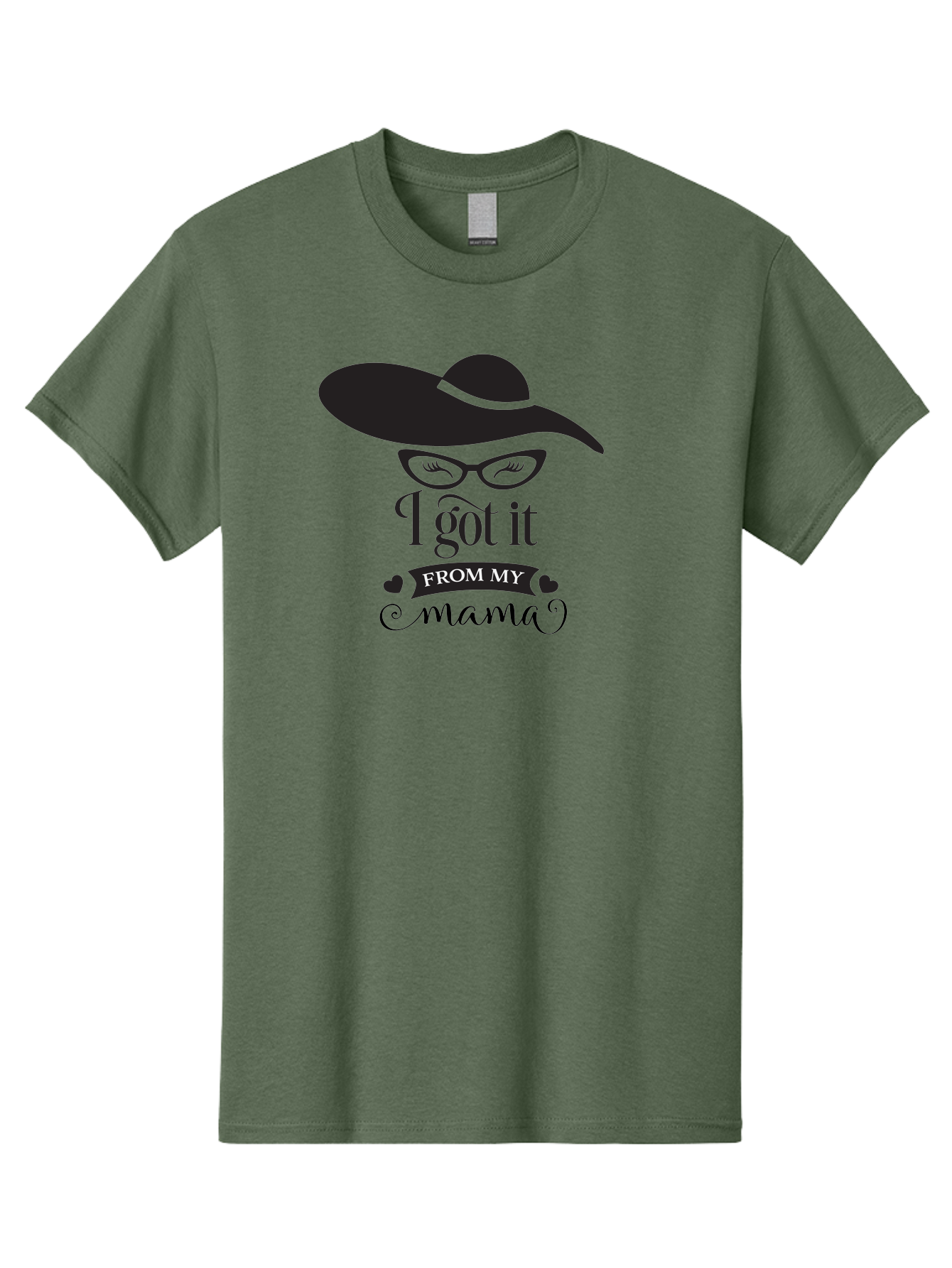 I-Got-It-From-My-Mama Men'S Graphic Tee, 100% Cotton, Comfortable Casual Summer Wear, Machine Washable, Funny Mama Quote, Humorous Mom Saying, I Got It From My Mama, Cute Mama Design, Mama Love, Mom Humor, Heartwarming Quote, Aac848