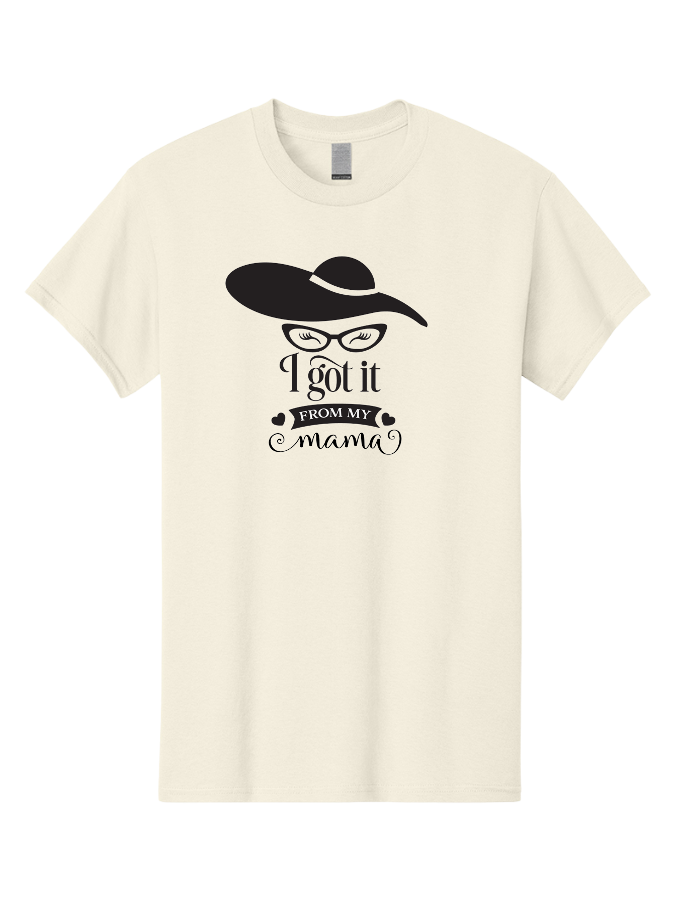I-Got-It-From-My-Mama Men'S Graphic Tee, 100% Cotton, Comfortable Casual Summer Wear, Machine Washable, Funny Mama Quote, Humorous Mom Saying, I Got It From My Mama, Cute Mama Design, Mama Love, Mom Humor, Heartwarming Quote, Aac848