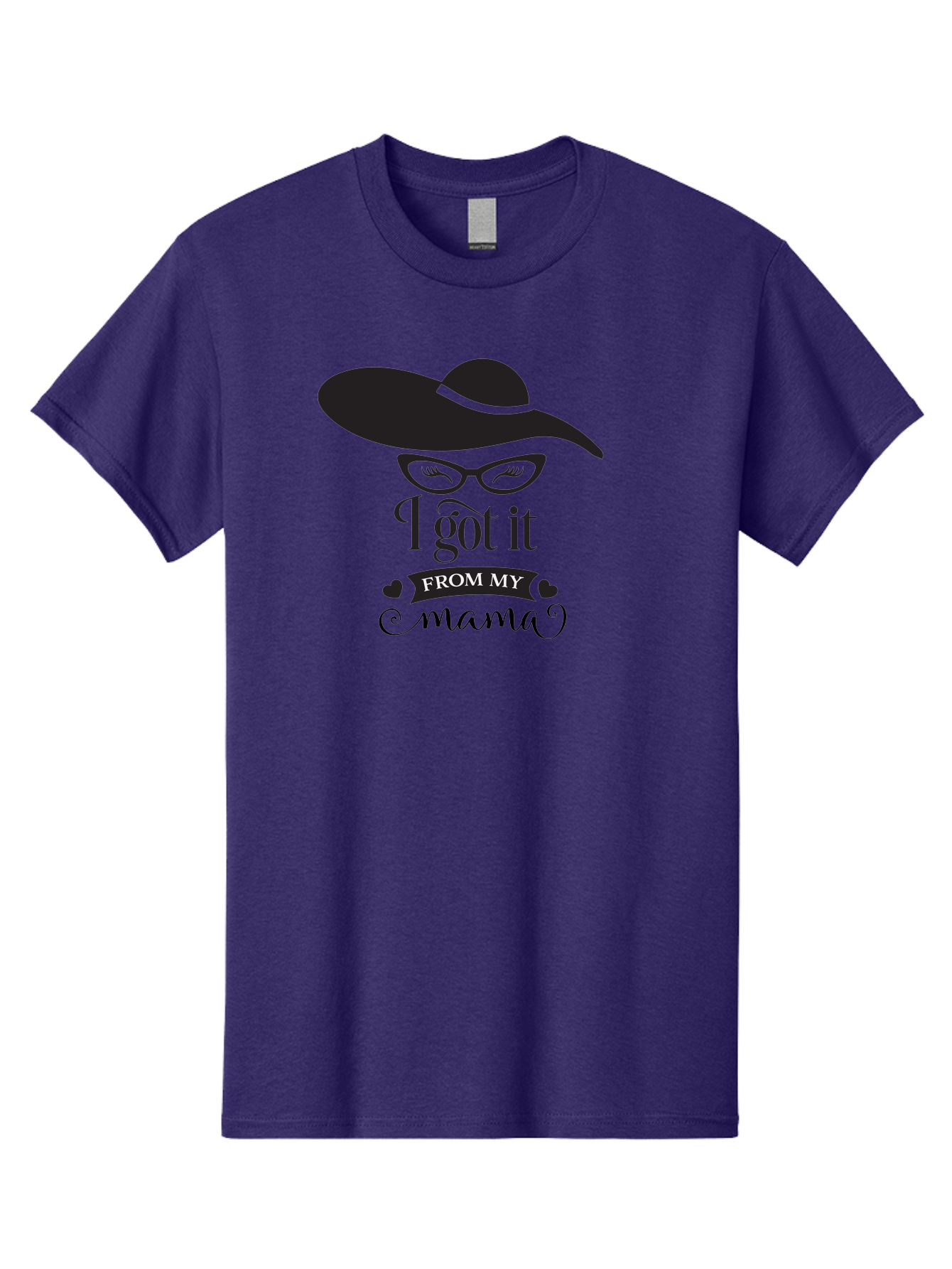 I-Got-It-From-My-Mama Men'S Graphic Tee, 100% Cotton, Comfortable Casual Summer Wear, Machine Washable, Funny Mama Quote, Humorous Mom Saying, I Got It From My Mama, Cute Mama Design, Mama Love, Mom Humor, Heartwarming Quote, Aac848