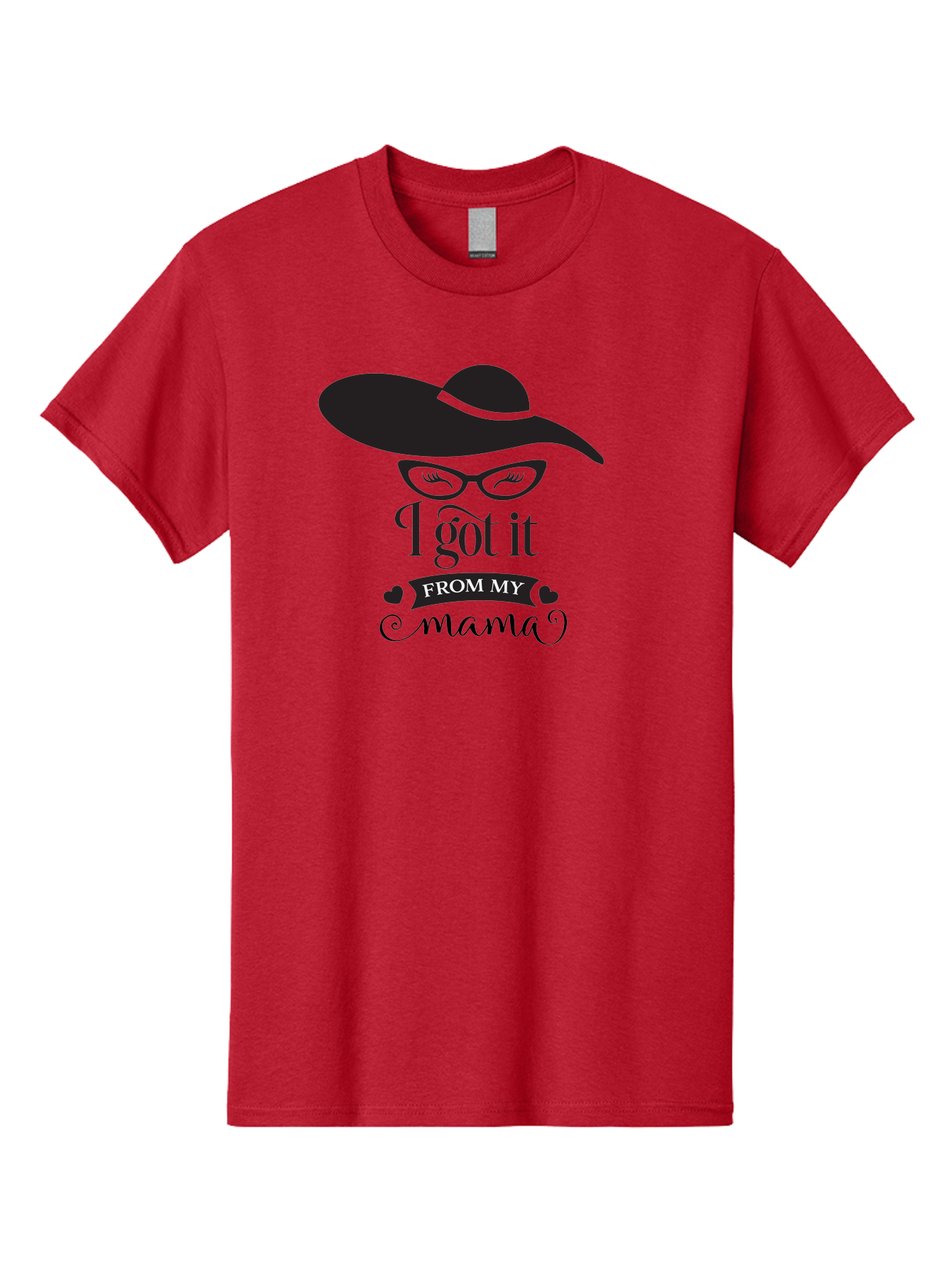 I-Got-It-From-My-Mama Men'S Graphic Tee, 100% Cotton, Comfortable Casual Summer Wear, Machine Washable, Funny Mama Quote, Humorous Mom Saying, I Got It From My Mama, Cute Mama Design, Mama Love, Mom Humor, Heartwarming Quote, Aac848