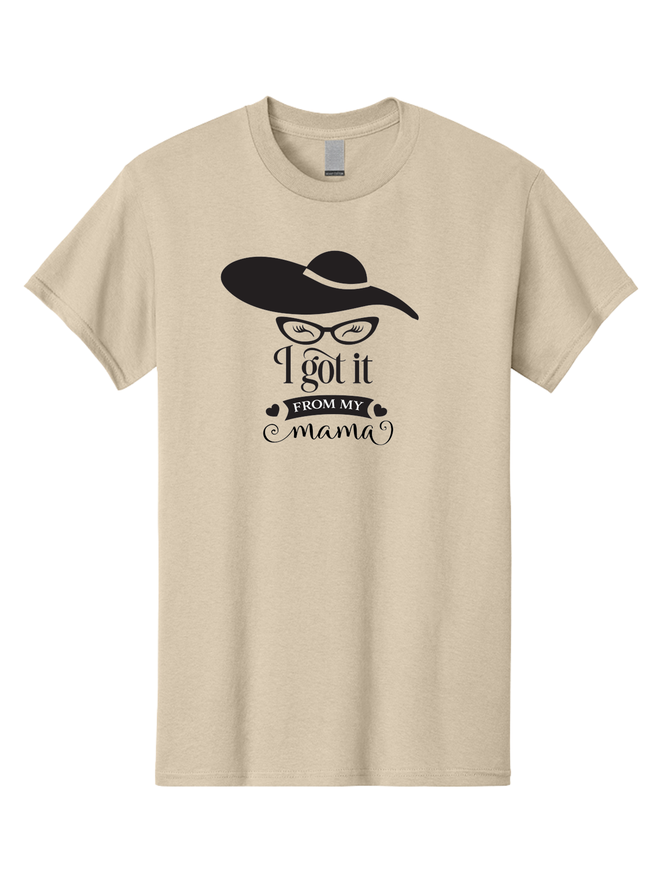 I-Got-It-From-My-Mama Men'S Graphic Tee, 100% Cotton, Comfortable Casual Summer Wear, Machine Washable, Funny Mama Quote, Humorous Mom Saying, I Got It From My Mama, Cute Mama Design, Mama Love, Mom Humor, Heartwarming Quote, Aac848