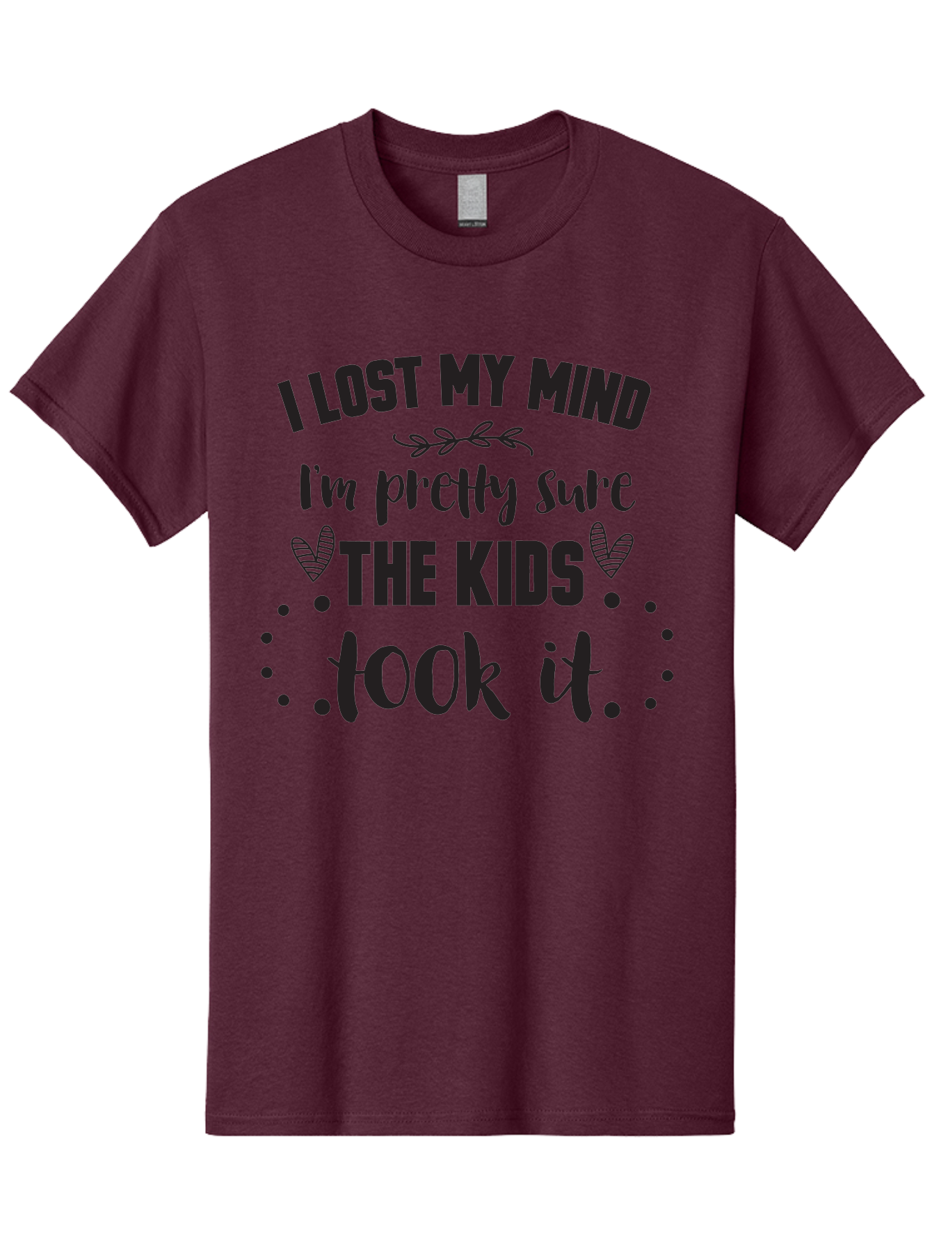 I-Lost-My-Mind Men'S Graphic Tee, 100% Cotton, Comfortable Casual Summer Wear, Machine Washable, Humorous Quote, Funny Saying, Parenting Humor, Mom Life, Childless Joke, Witty Phrase, Relatable Quote, Sarcastic Humor, Funny Quotes Aac854