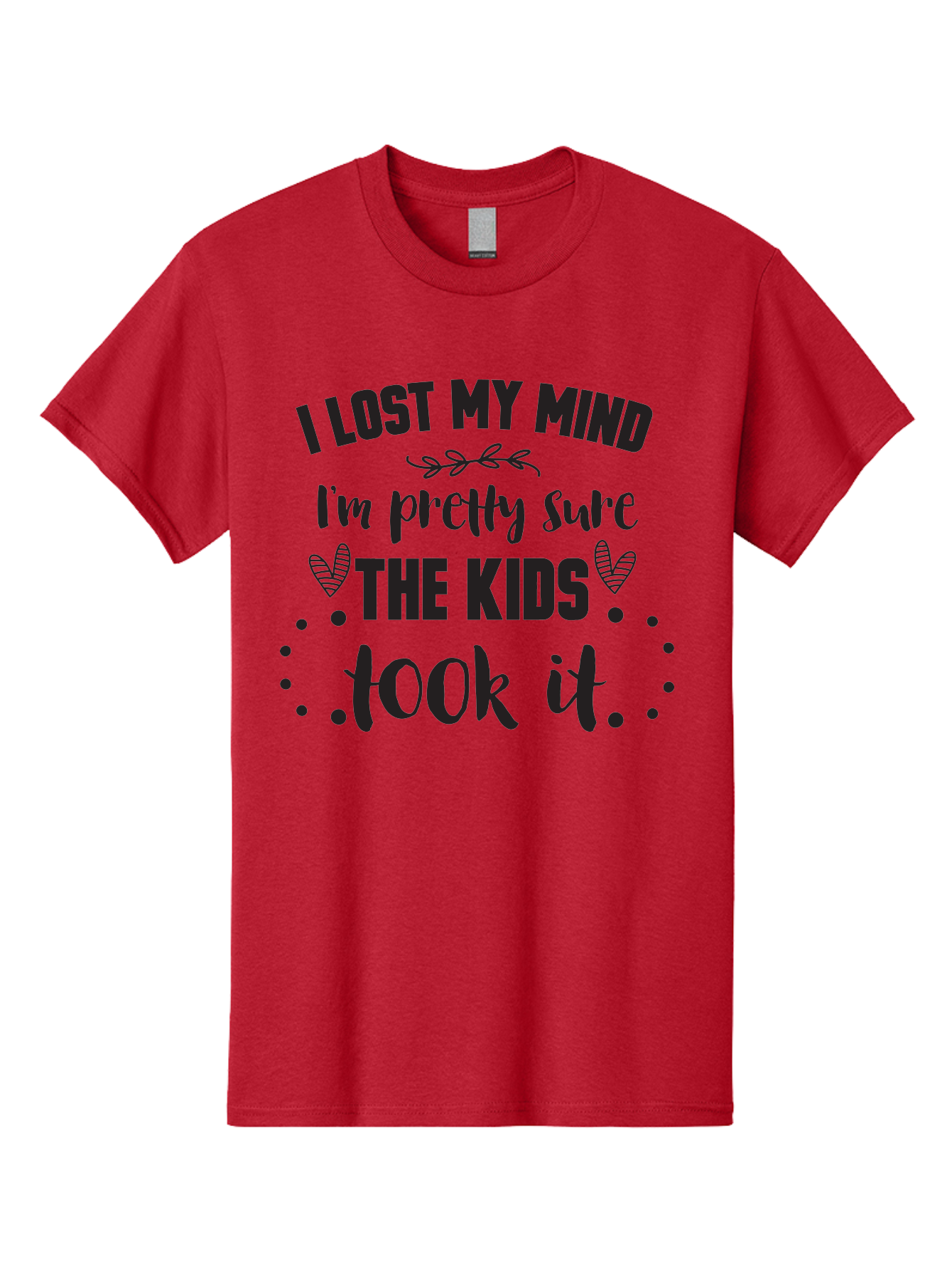 I-Lost-My-Mind Men'S Graphic Tee, 100% Cotton, Comfortable Casual Summer Wear, Machine Washable, Humorous Quote, Funny Saying, Parenting Humor, Mom Life, Childless Joke, Witty Phrase, Relatable Quote, Sarcastic Humor, Funny Quotes Aac854