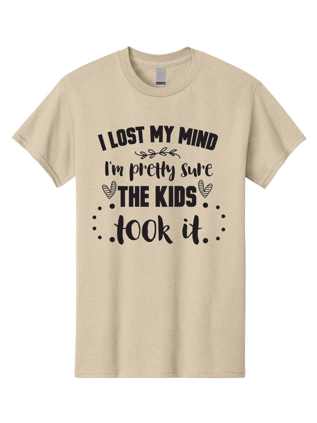 I-Lost-My-Mind Men'S Graphic Tee, 100% Cotton, Comfortable Casual Summer Wear, Machine Washable, Humorous Quote, Funny Saying, Parenting Humor, Mom Life, Childless Joke, Witty Phrase, Relatable Quote, Sarcastic Humor, Funny Quotes Aac854