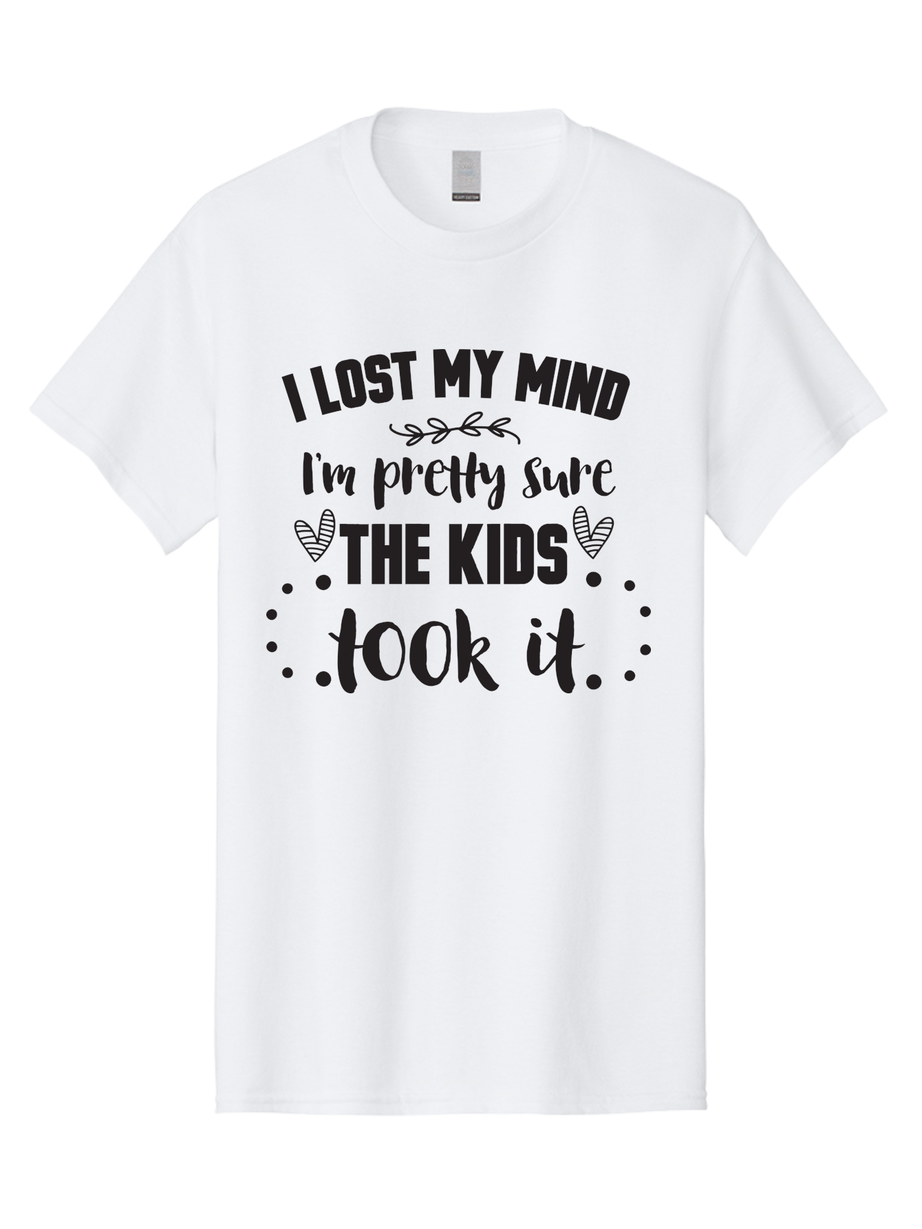 I-Lost-My-Mind Men'S Graphic Tee, 100% Cotton, Comfortable Casual Summer Wear, Machine Washable, Humorous Quote, Funny Saying, Parenting Humor, Mom Life, Childless Joke, Witty Phrase, Relatable Quote, Sarcastic Humor, Funny Quotes Aac854