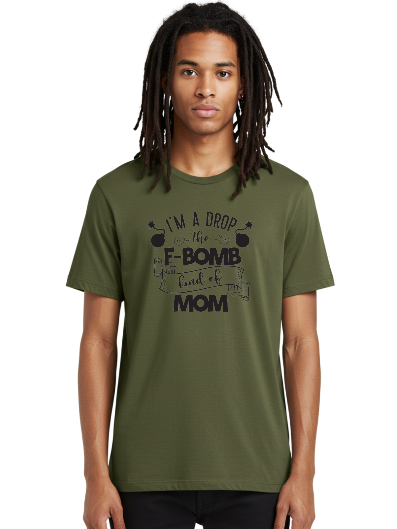I-M-A-Drop-The-F-Bomb-Kind-Of-Mom Men'S Graphic Tee, 100% Cotton, Comfortable Casual Summer Wear, Machine Washable, Funny Mom Quote, Mom Life, Parenting Humor, F-Bomb, Sassy Mom, Mom Quotes, Humorous Quotes, Mom Jokes, Funny Quotes, Motherhood Aac861