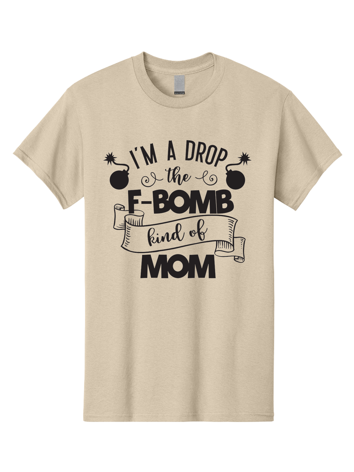 I-M-A-Drop-The-F-Bomb-Kind-Of-Mom Men'S Graphic Tee, 100% Cotton, Comfortable Casual Summer Wear, Machine Washable, Funny Mom Quote, Mom Life, Parenting Humor, F-Bomb, Sassy Mom, Mom Quotes, Humorous Quotes, Mom Jokes, Funny Quotes, Motherhood Aac861