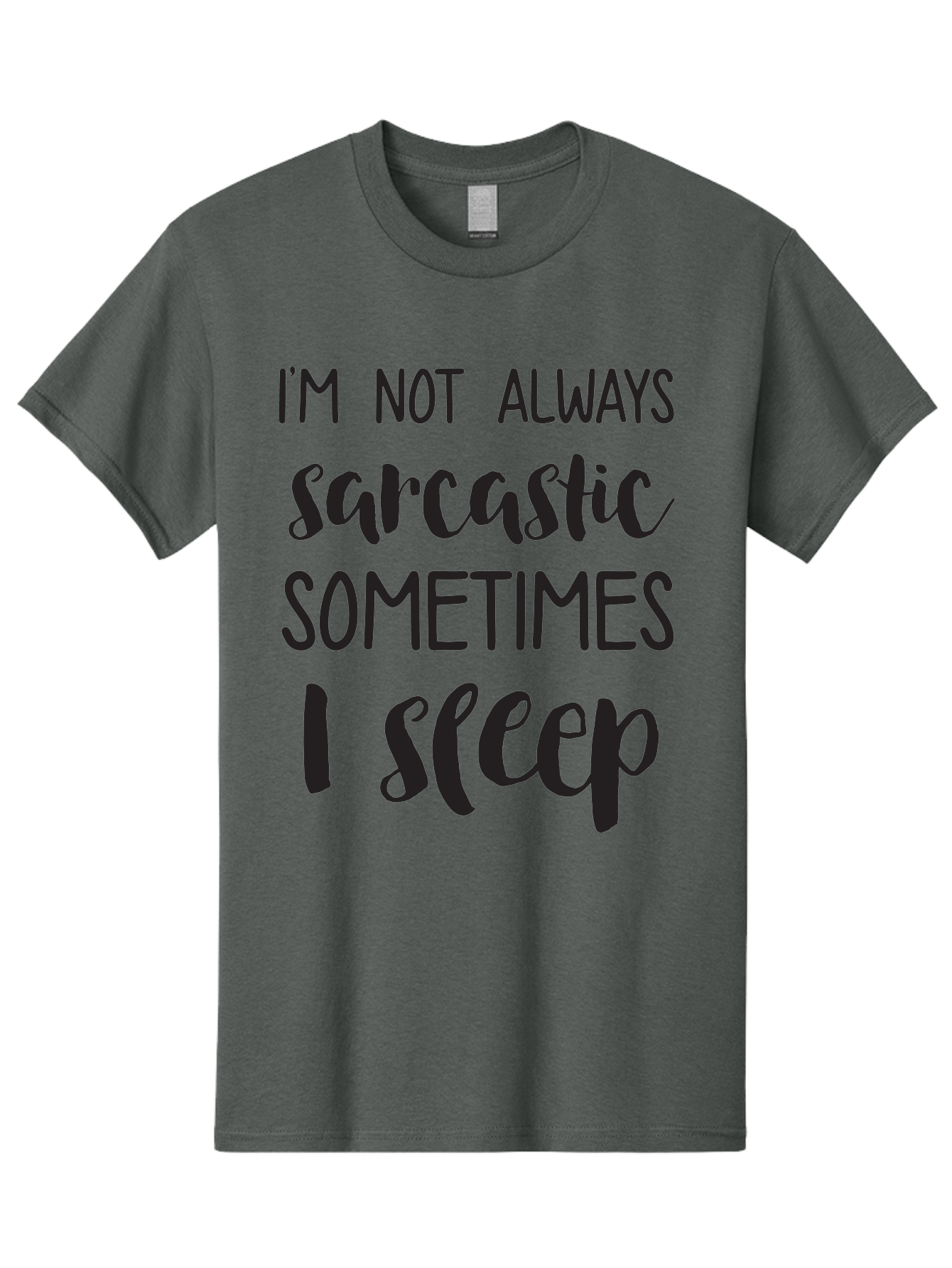 I-M-Not-Always-Sarcastic Men'S Graphic Tee, 100% Cotton, Comfortable Casual Summer Wear, Machine Washable, Funny Quote, Sarcastic Humor, Witty Saying, Humor Quote, Sleep Quote, Sassy Quote, Clever Phrase, Humorous Saying Aac864