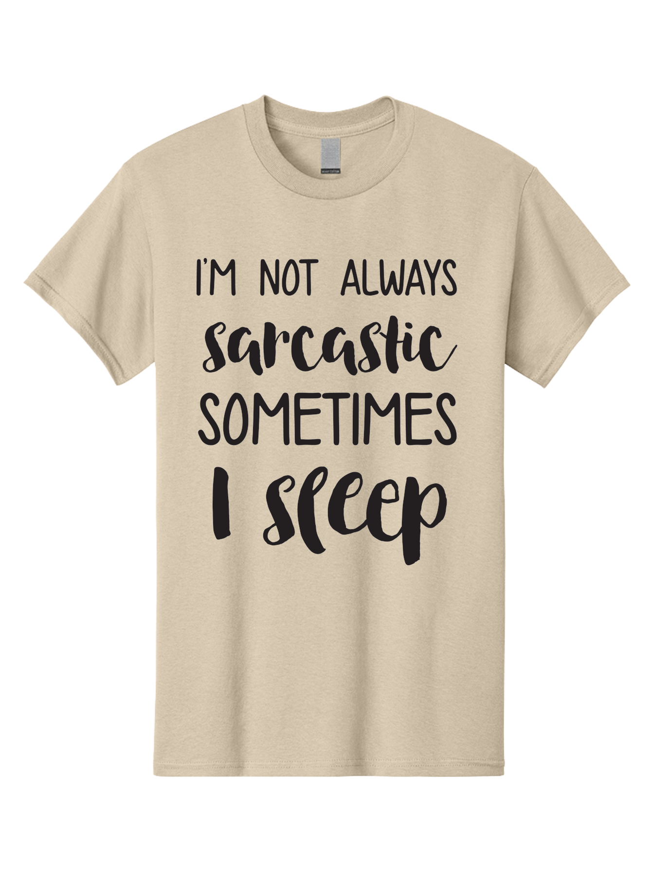 I-M-Not-Always-Sarcastic Men'S Graphic Tee, 100% Cotton, Comfortable Casual Summer Wear, Machine Washable, Funny Quote, Sarcastic Humor, Witty Saying, Humor Quote, Sleep Quote, Sassy Quote, Clever Phrase, Humorous Saying Aac864