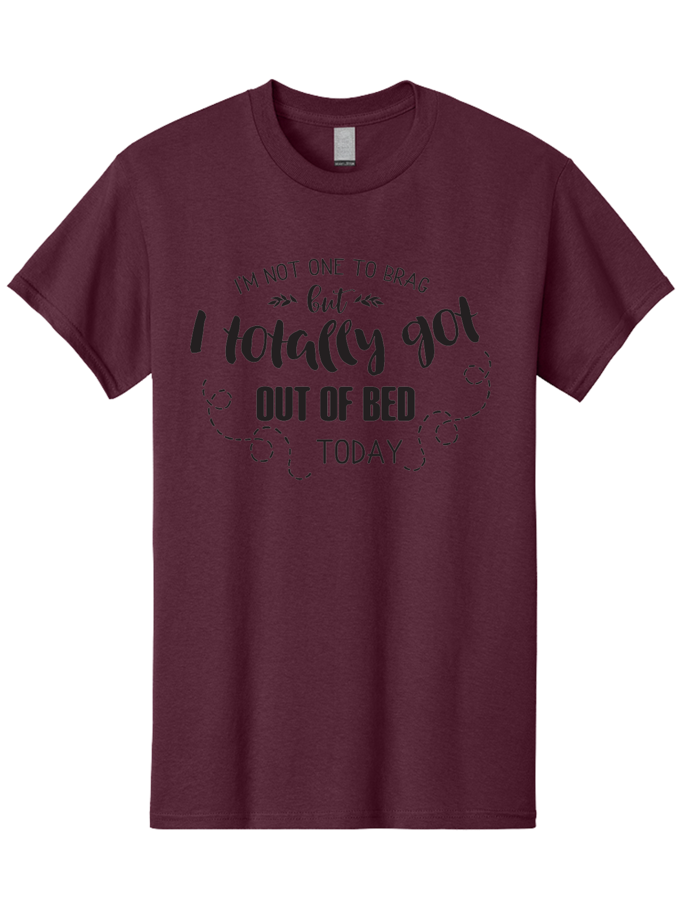 I-M-Not-One-To-Brag Men'S Graphic Tee, 100% Cotton, Comfortable Casual Summer Wear, Machine Washable, Funny Quotes, Motivational Sayings, Humorous Phrases, Morning Motivation, Getting Out Of Bed, Lazy Days, Witty Remarks Aac865