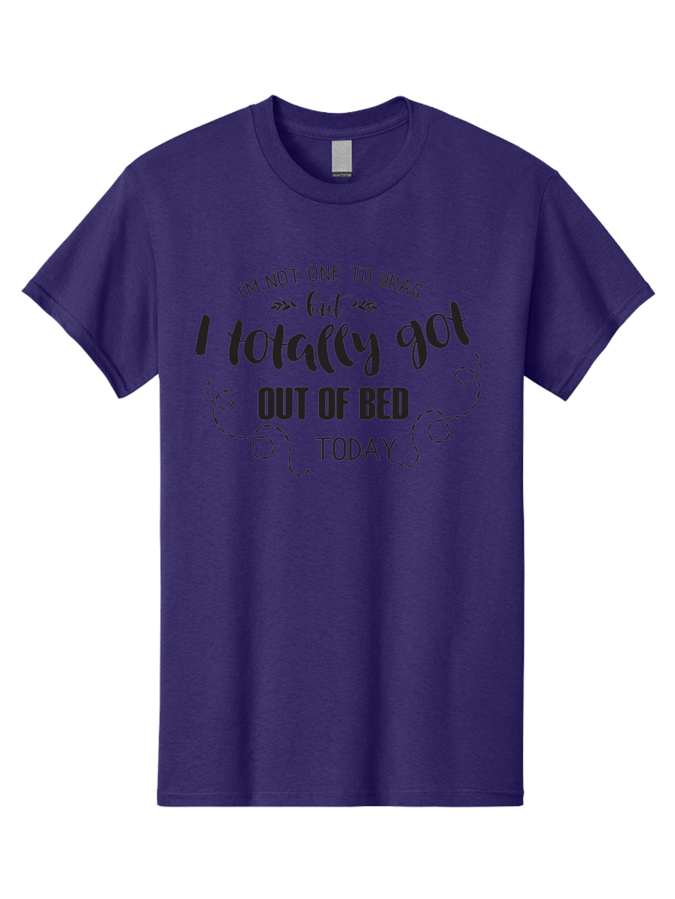 I-M-Not-One-To-Brag Men'S Graphic Tee, 100% Cotton, Comfortable Casual Summer Wear, Machine Washable, Funny Quotes, Motivational Sayings, Humorous Phrases, Morning Motivation, Getting Out Of Bed, Lazy Days, Witty Remarks Aac865