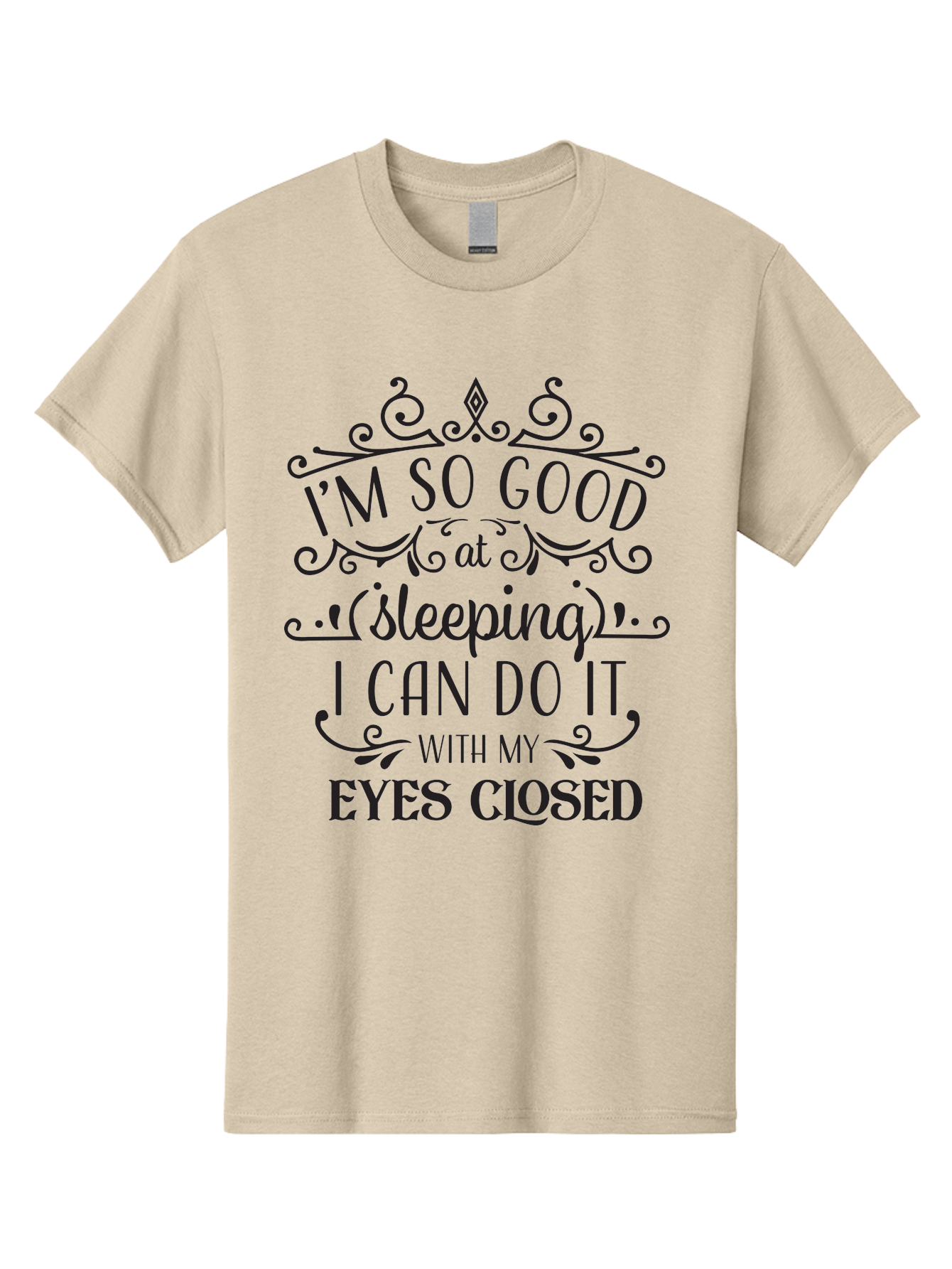 I-M-So-Good-At-Sleeping Men'S Graphic Tee, 100% Cotton, Comfortable Casual Summer Wear, Machine Washable, Funny Quotes, Humor, Sleep Humor, Sarcastic Sayings, Witty Phrases, Sleep Jokes, Sassy Quotes, Relatable Humor, Quote Graphics, Aac866
