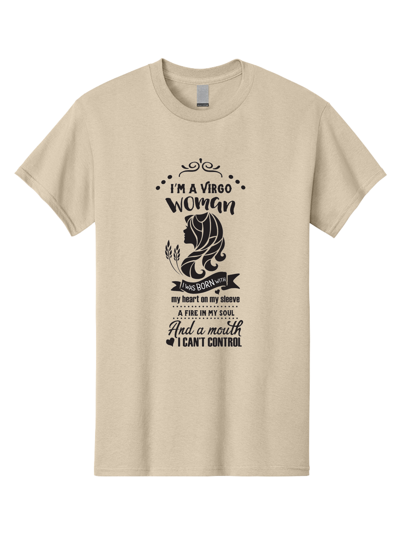 I-M-Virgo-Woman Men'S Graphic Tee, 100% Cotton, Comfortable Casual Summer Wear, Machine Washable, Virgo Woman, Astrological Sign, Zodiac Personality, Strong Female, Heart On Sleeve, Fire In Soul, Outspoken, Virgo Traits, Confident Woman, Aac869