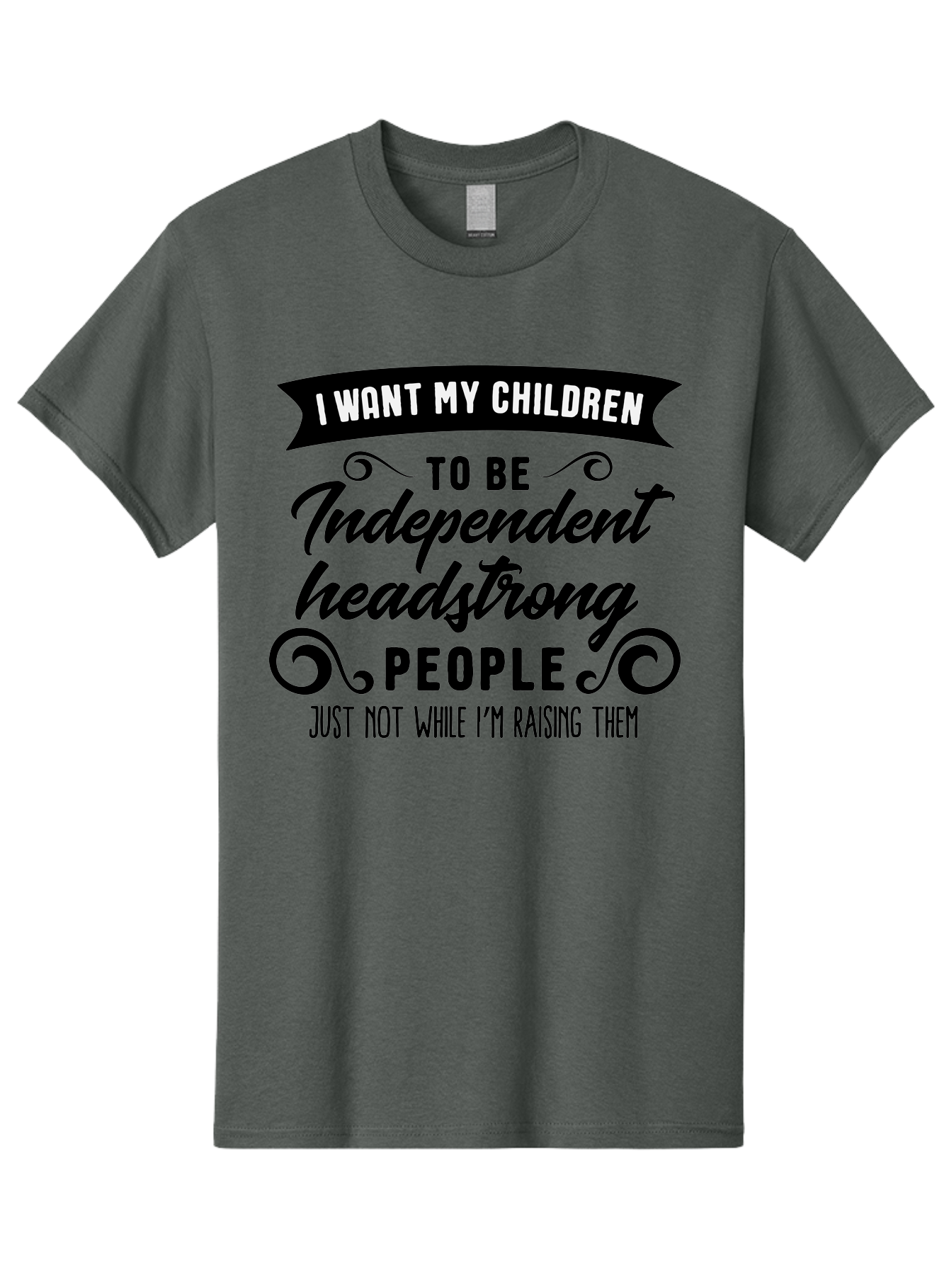I-Want-My-Children Men'S Graphic Tee, 100% Cotton, Comfortable Casual Summer Wear, Machine Washable, Funny Parenting Quote, Humorous Saying, Parenting Humor, Raising Children, Independent Children, Headstrong Personality, Quirky Design Aac882