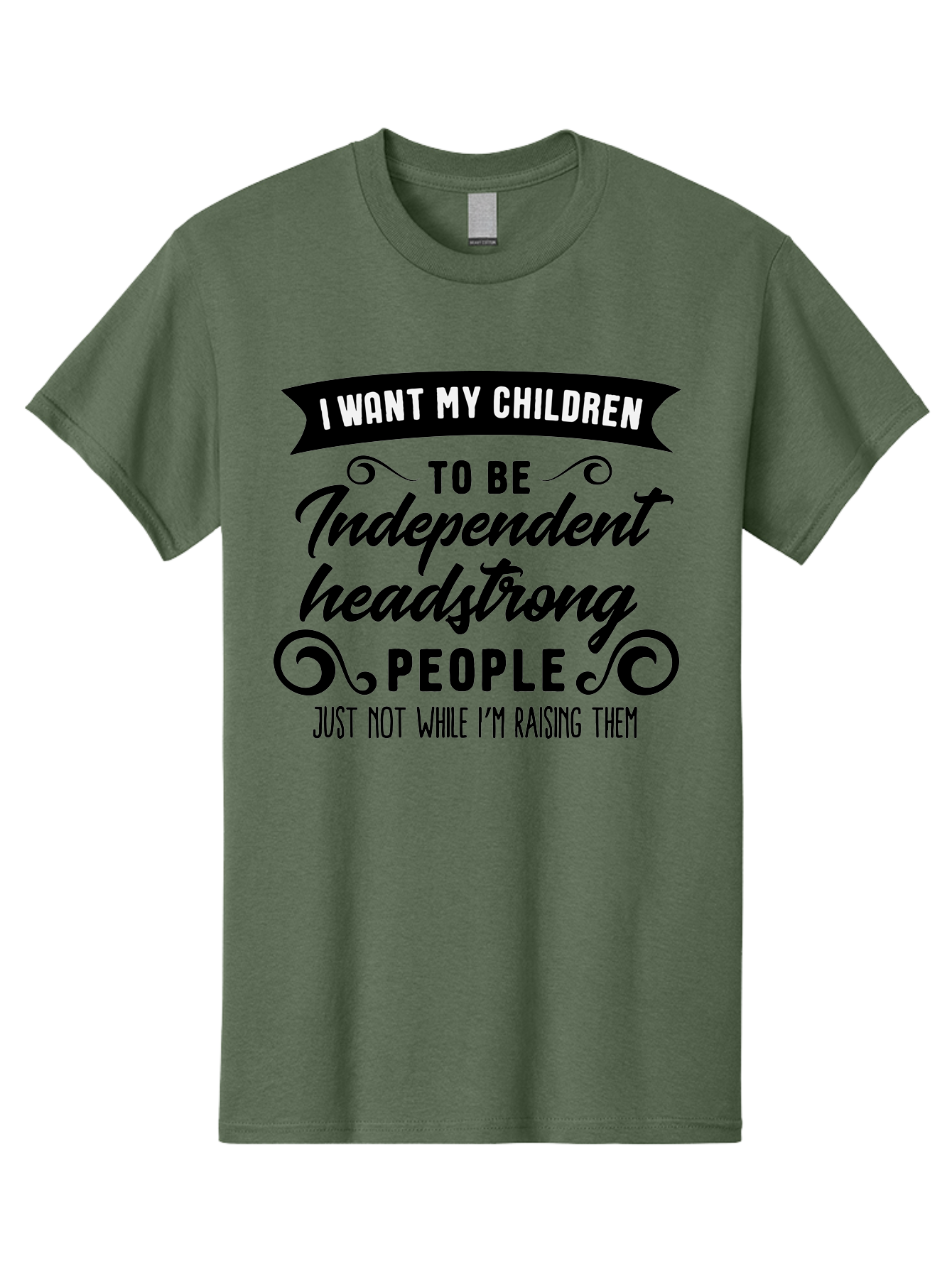I-Want-My-Children Men'S Graphic Tee, 100% Cotton, Comfortable Casual Summer Wear, Machine Washable, Funny Parenting Quote, Humorous Saying, Parenting Humor, Raising Children, Independent Children, Headstrong Personality, Quirky Design Aac882
