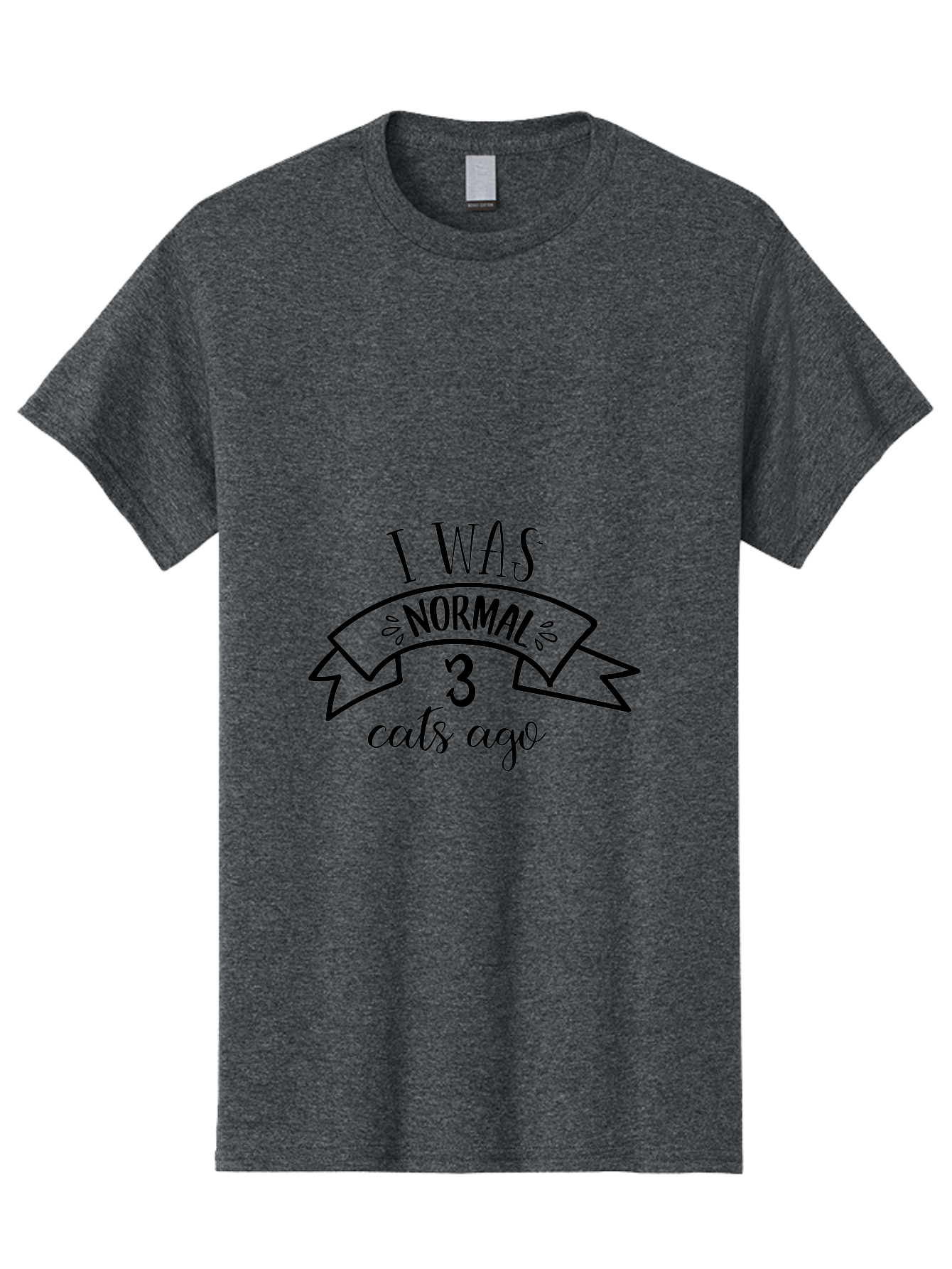 I-Was-Normal-3-Cats-Ago Men'S Graphic Tee, 100% Cotton, Comfortable Casual Summer Wear, Machine Washable, Funny Cat Quote, Cat Lover Humor, Cat Mom Joke, Cat Dad Pun, Whimsical Design, Playful Typography, Quirky Saying Aac884