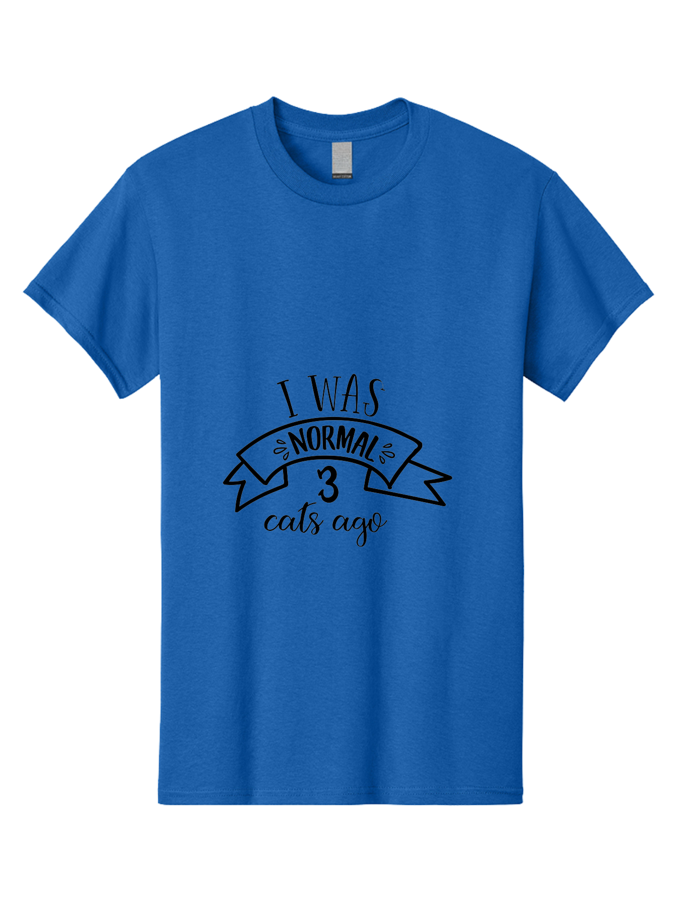 I-Was-Normal-3-Cats-Ago Men'S Graphic Tee, 100% Cotton, Comfortable Casual Summer Wear, Machine Washable, Funny Cat Quote, Cat Lover Humor, Cat Mom Joke, Cat Dad Pun, Whimsical Design, Playful Typography, Quirky Saying Aac884