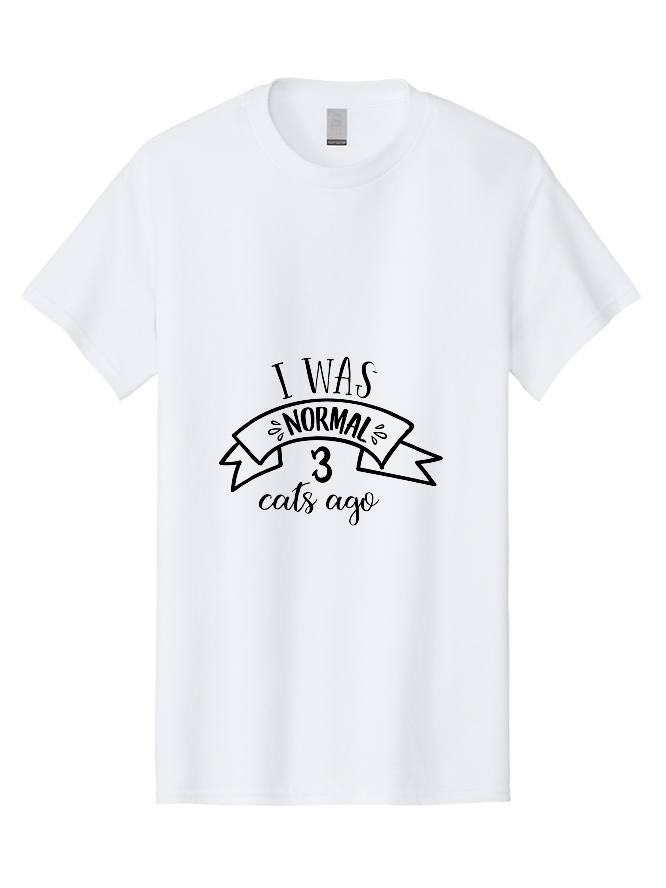 I-Was-Normal-3-Cats-Ago Men'S Graphic Tee, 100% Cotton, Comfortable Casual Summer Wear, Machine Washable, Funny Cat Quote, Cat Lover Humor, Cat Mom Joke, Cat Dad Pun, Whimsical Design, Playful Typography, Quirky Saying Aac884