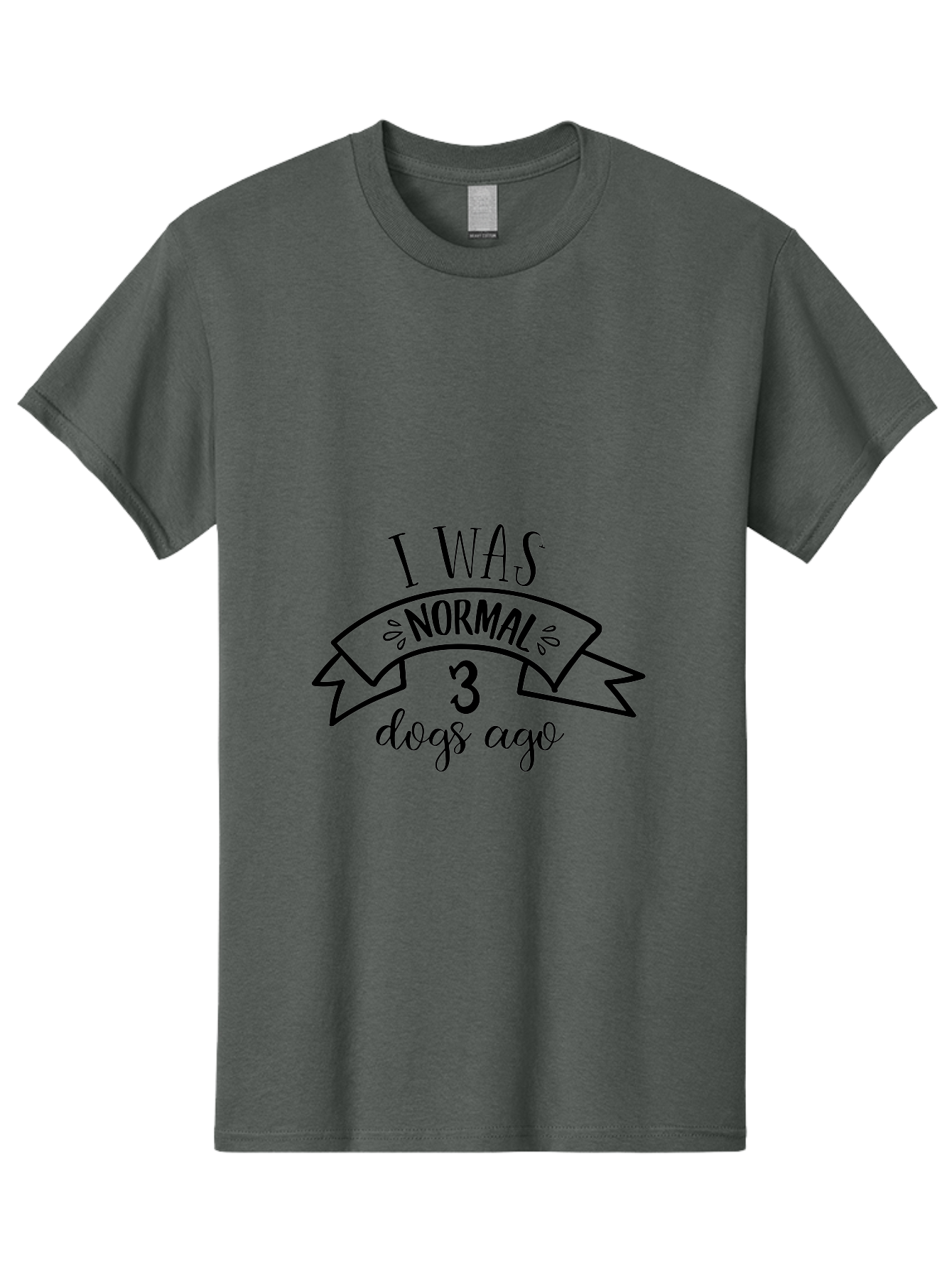 I-Was-Normal-3-Dogs-Ago Men'S Graphic Tee, 100% Cotton, Comfortable Casual Summer Wear, Machine Washable, Funny Dog Quote, Dog Lover Gift, Humorous Pet Phrase, Quirky Dog Saying, Normal Life Changed By Dogs, Dog Owner'S Humor Aac885