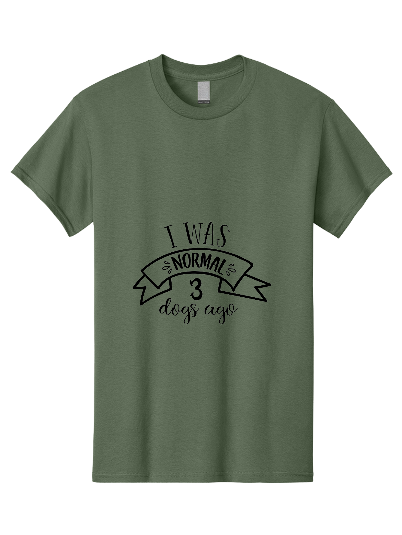 I-Was-Normal-3-Dogs-Ago Men'S Graphic Tee, 100% Cotton, Comfortable Casual Summer Wear, Machine Washable, Funny Dog Quote, Dog Lover Gift, Humorous Pet Phrase, Quirky Dog Saying, Normal Life Changed By Dogs, Dog Owner'S Humor Aac885