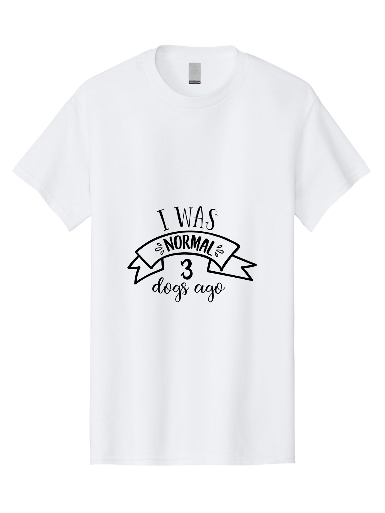 I-Was-Normal-3-Dogs-Ago Men'S Graphic Tee, 100% Cotton, Comfortable Casual Summer Wear, Machine Washable, Funny Dog Quote, Dog Lover Gift, Humorous Pet Phrase, Quirky Dog Saying, Normal Life Changed By Dogs, Dog Owner'S Humor Aac885