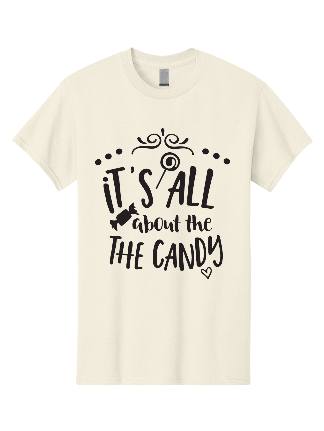 It-S-All-About-The-Candy Men'S Graphic Tee, 100% Cotton, Comfortable Casual Summer Wear, Machine Washable, Candy Quote, Sweet Treats, Lollipop Graphic, Candy Theme, Dessert Lover, Sweet Tooth, Candy Design, Whimsical Font, Decorative Swirls, Aac899