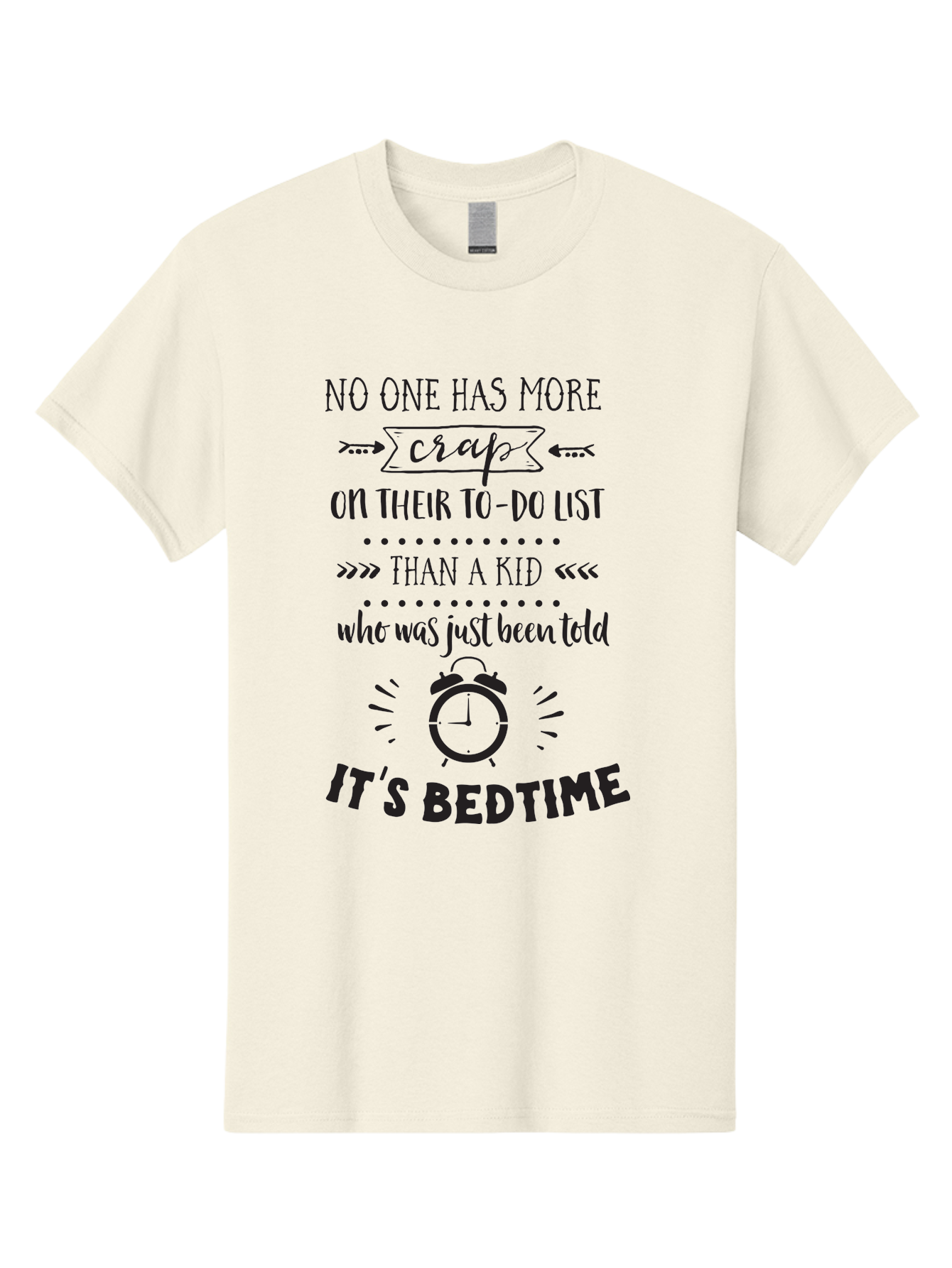 It-S-Bedtime-Quote Men'S Graphic Tee, 100% Cotton, Comfortable Casual Summer Wear, Machine Washable, Funny Quote, Kid'S Bedtime, To-Do List, Alarm Clock, Parenting Humor, Kid'S Routine, Bedtime Struggles, Humorous Quote Aac900