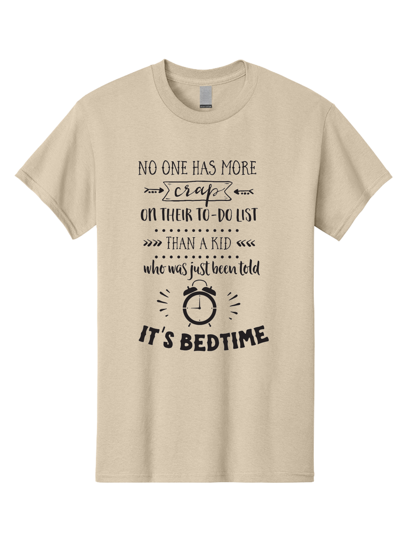 It-S-Bedtime-Quote Men'S Graphic Tee, 100% Cotton, Comfortable Casual Summer Wear, Machine Washable, Funny Quote, Kid'S Bedtime, To-Do List, Alarm Clock, Parenting Humor, Kid'S Routine, Bedtime Struggles, Humorous Quote Aac900