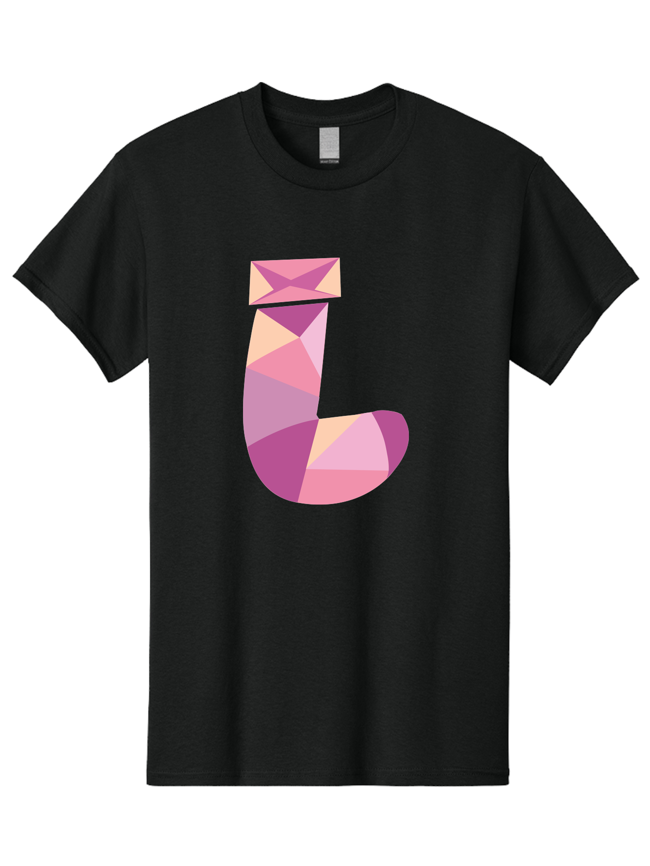 J-1 Men'S Graphic Tee, 100% Cotton, Comfortable Casual Summer Wear, Machine Washable, Geometric Shapes, Abstract Art, Letterform, Typography, Pastel Colors, Pink Hues, Purple Tones, Modern Design, Creative Expression, Artistic Style Aac904