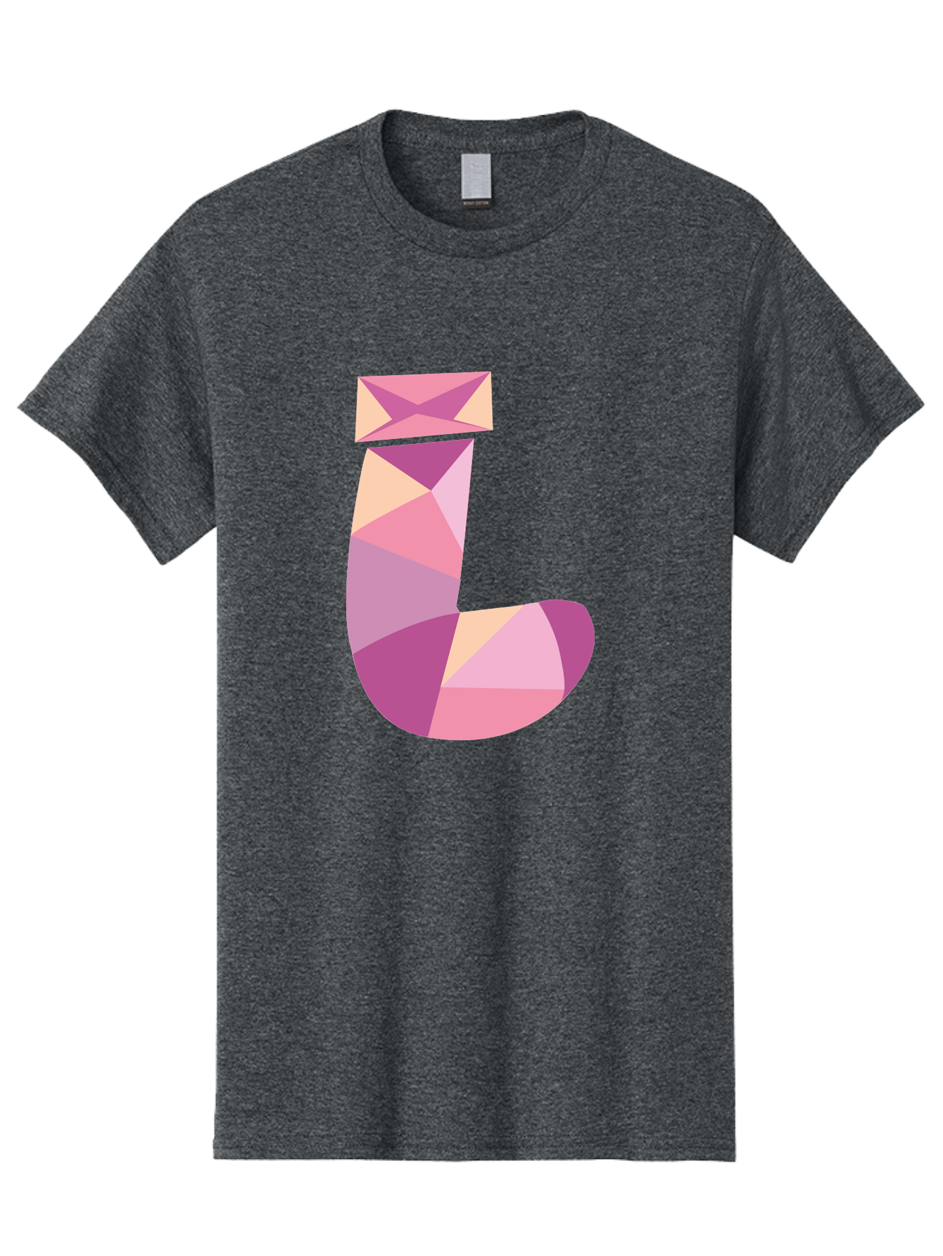 J-1 Men'S Graphic Tee, 100% Cotton, Comfortable Casual Summer Wear, Machine Washable, Geometric Shapes, Abstract Art, Letterform, Typography, Pastel Colors, Pink Hues, Purple Tones, Modern Design, Creative Expression, Artistic Style Aac904