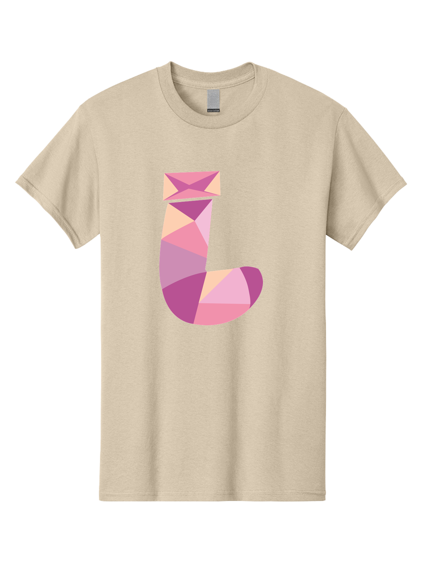J-1 Men'S Graphic Tee, 100% Cotton, Comfortable Casual Summer Wear, Machine Washable, Geometric Shapes, Abstract Art, Letterform, Typography, Pastel Colors, Pink Hues, Purple Tones, Modern Design, Creative Expression, Artistic Style Aac904