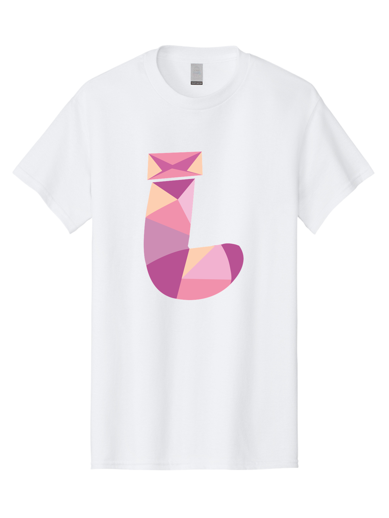 J-1 Men'S Graphic Tee, 100% Cotton, Comfortable Casual Summer Wear, Machine Washable, Geometric Shapes, Abstract Art, Letterform, Typography, Pastel Colors, Pink Hues, Purple Tones, Modern Design, Creative Expression, Artistic Style Aac904
