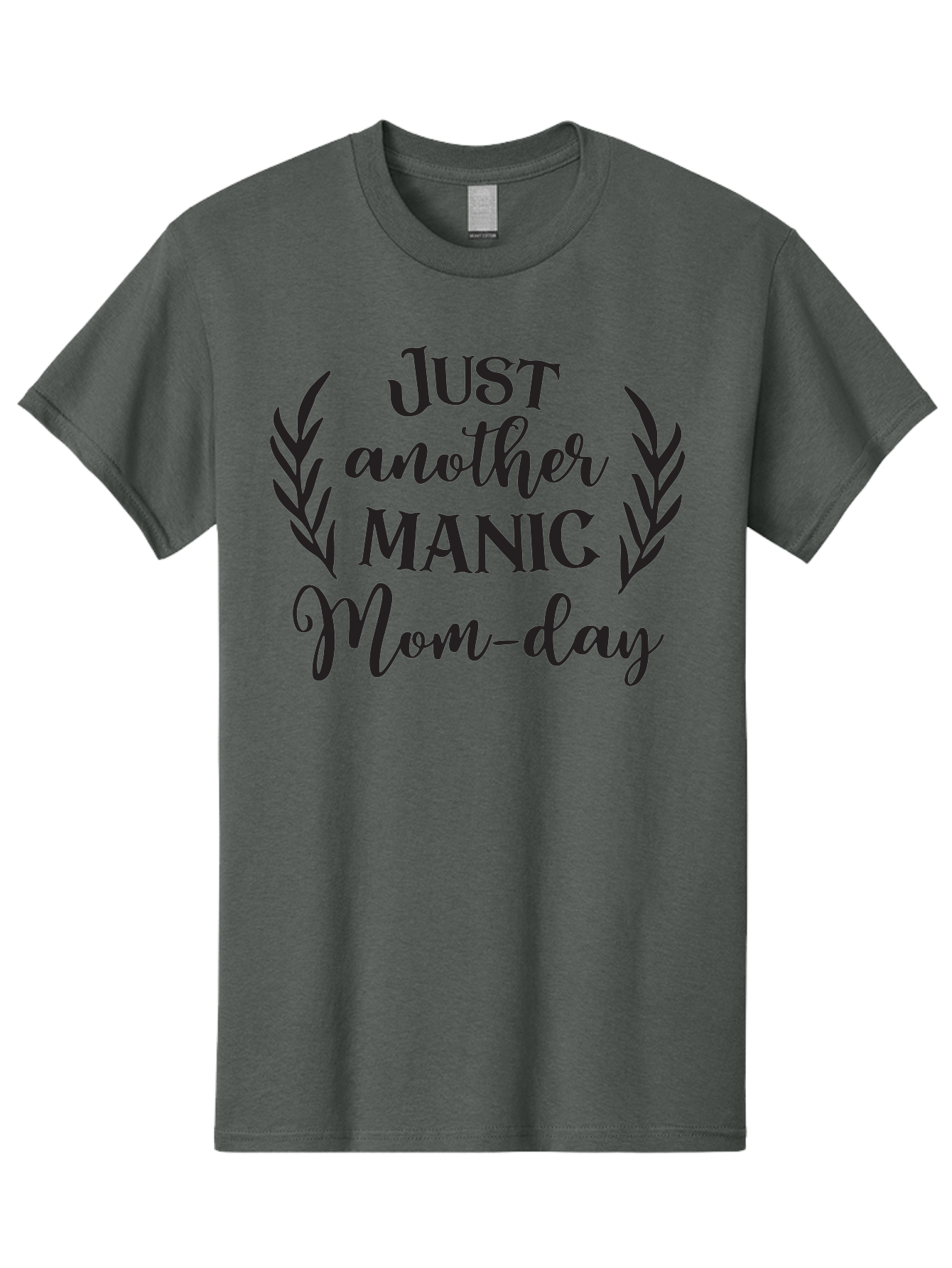 Just-Another-Manic-Mom-Day Men'S Graphic Tee, 100% Cotton, Comfortable Casual Summer Wear, Machine Washable, Funny Motherhood Quote, Mom Life Humor, Parenting Jokes, Manic Mom, Mom-Day Pun, Humorous Quote, Mother'S Day Quote, Cute Mom Quotes Aac914