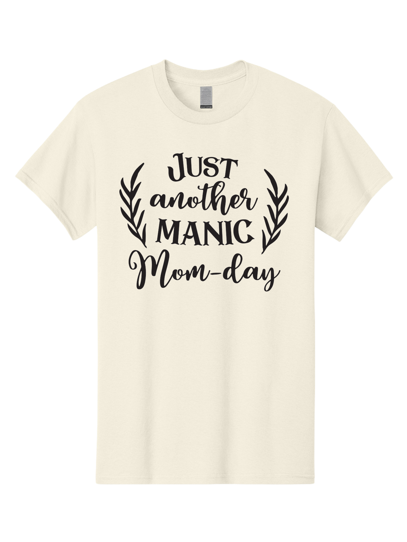 Just-Another-Manic-Mom-Day Men'S Graphic Tee, 100% Cotton, Comfortable Casual Summer Wear, Machine Washable, Funny Motherhood Quote, Mom Life Humor, Parenting Jokes, Manic Mom, Mom-Day Pun, Humorous Quote, Mother'S Day Quote, Cute Mom Quotes Aac914