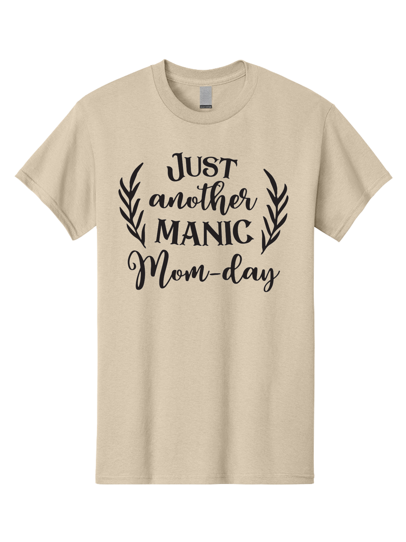 Just-Another-Manic-Mom-Day Men'S Graphic Tee, 100% Cotton, Comfortable Casual Summer Wear, Machine Washable, Funny Motherhood Quote, Mom Life Humor, Parenting Jokes, Manic Mom, Mom-Day Pun, Humorous Quote, Mother'S Day Quote, Cute Mom Quotes Aac914