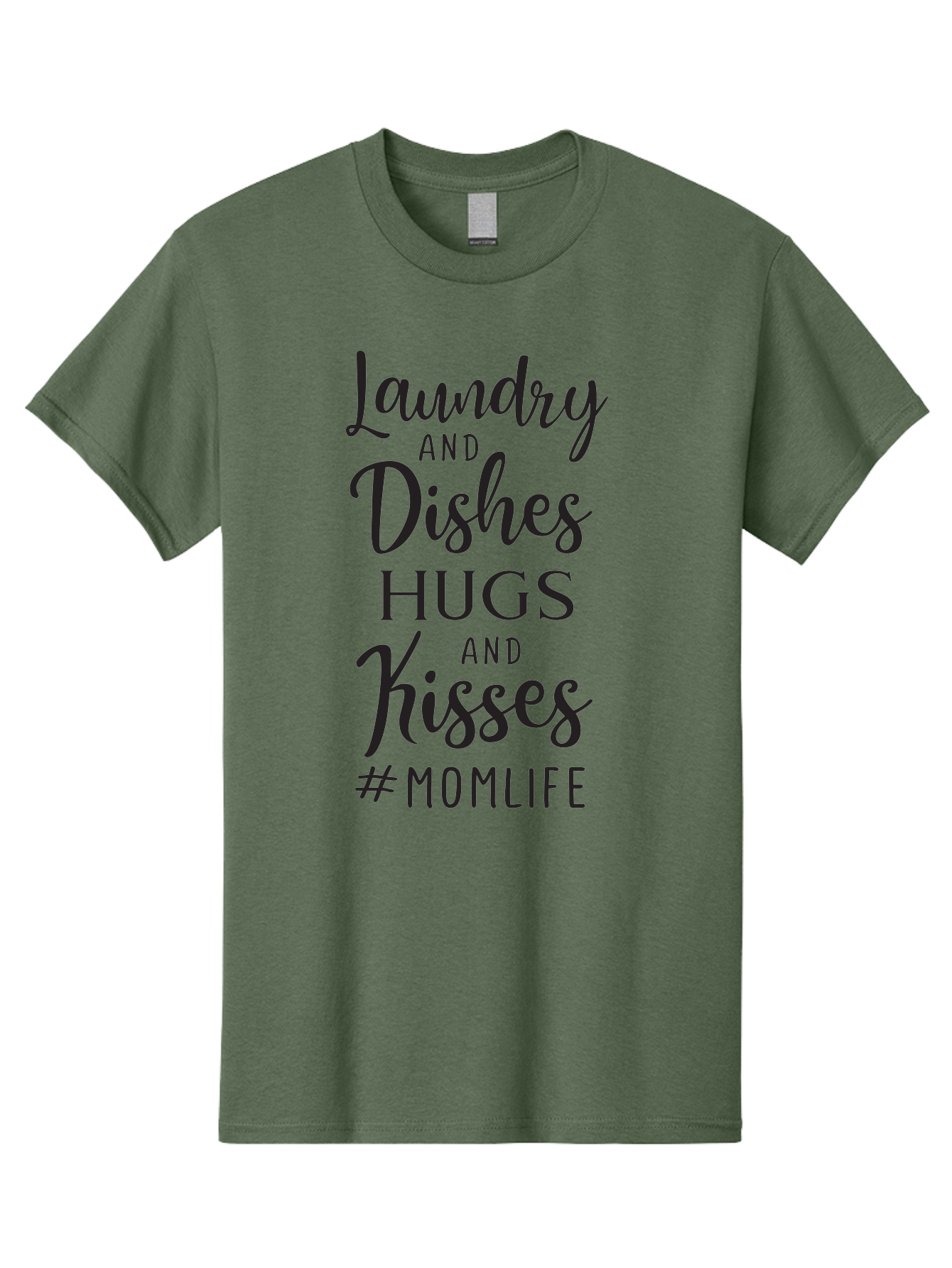 Laundry-And-Dishes-Hugs-And-Kisses Men'S Graphic Tee, 100% Cotton, Comfortable Casual Summer Wear, Machine Washable, Mom Life, Motherhood, Parenting, Laundry, Dishes, Household Chores, Hugs, Kisses, Love, Family, Mom Quotes, Aac927
