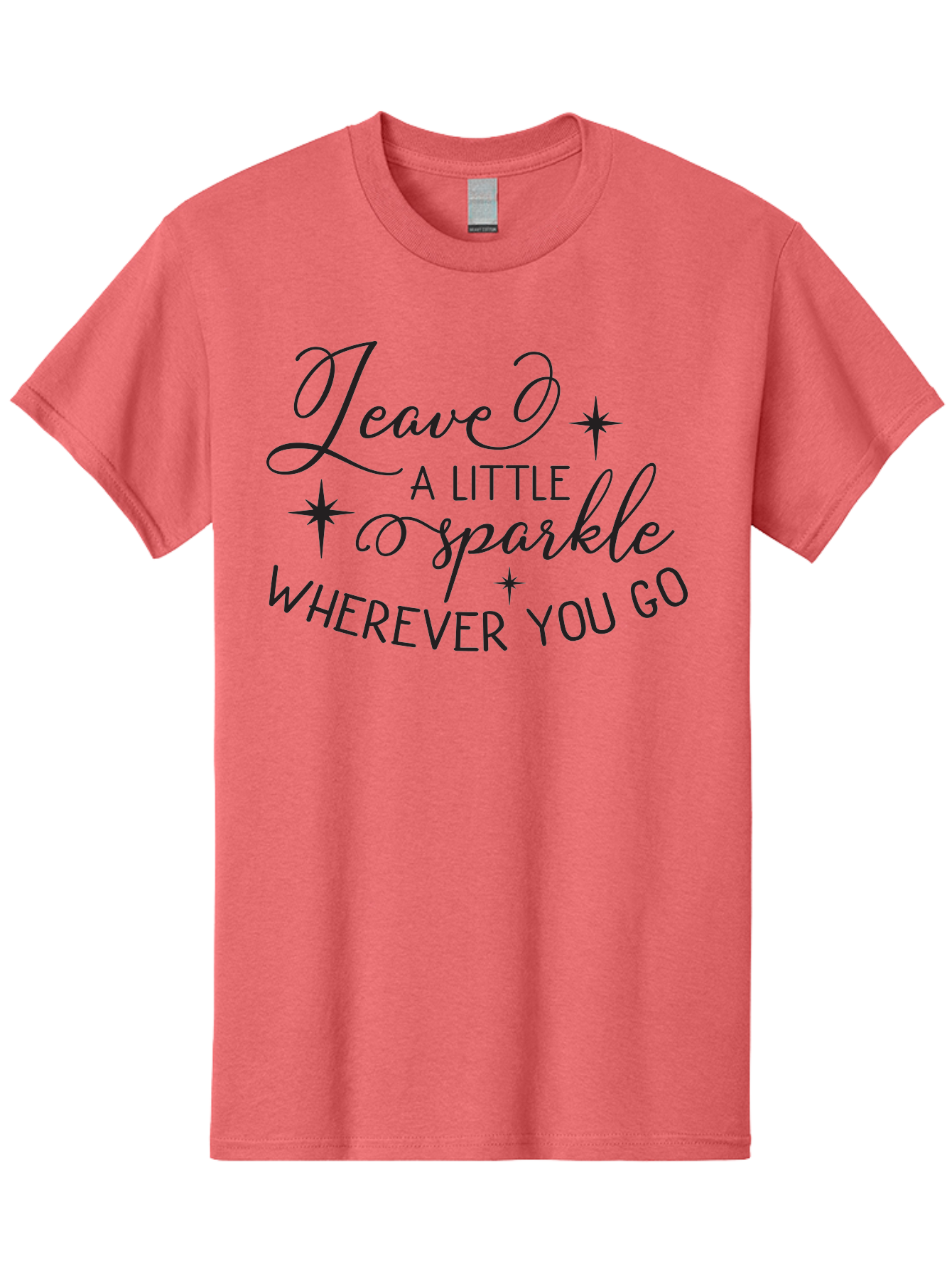 Leave-Little-Sparkle Men'S Graphic Tee, 100% Cotton, Comfortable Casual Summer Wear, Machine Washable, Inspirational Quote, Motivational Message, Sparkle, Positivity, Encouragement, Leave A Mark, Kindness, Motivational Words, Aac930