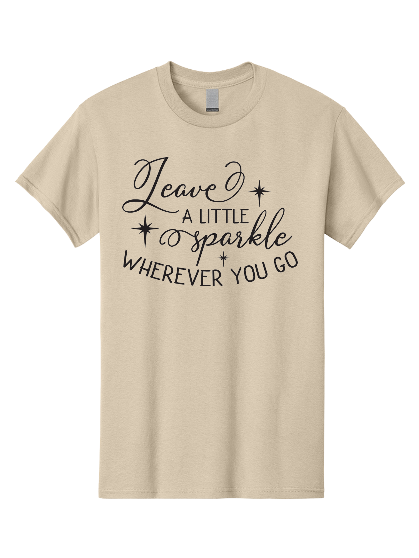 Leave-Little-Sparkle Men'S Graphic Tee, 100% Cotton, Comfortable Casual Summer Wear, Machine Washable, Inspirational Quote, Motivational Message, Sparkle, Positivity, Encouragement, Leave A Mark, Kindness, Motivational Words, Aac930