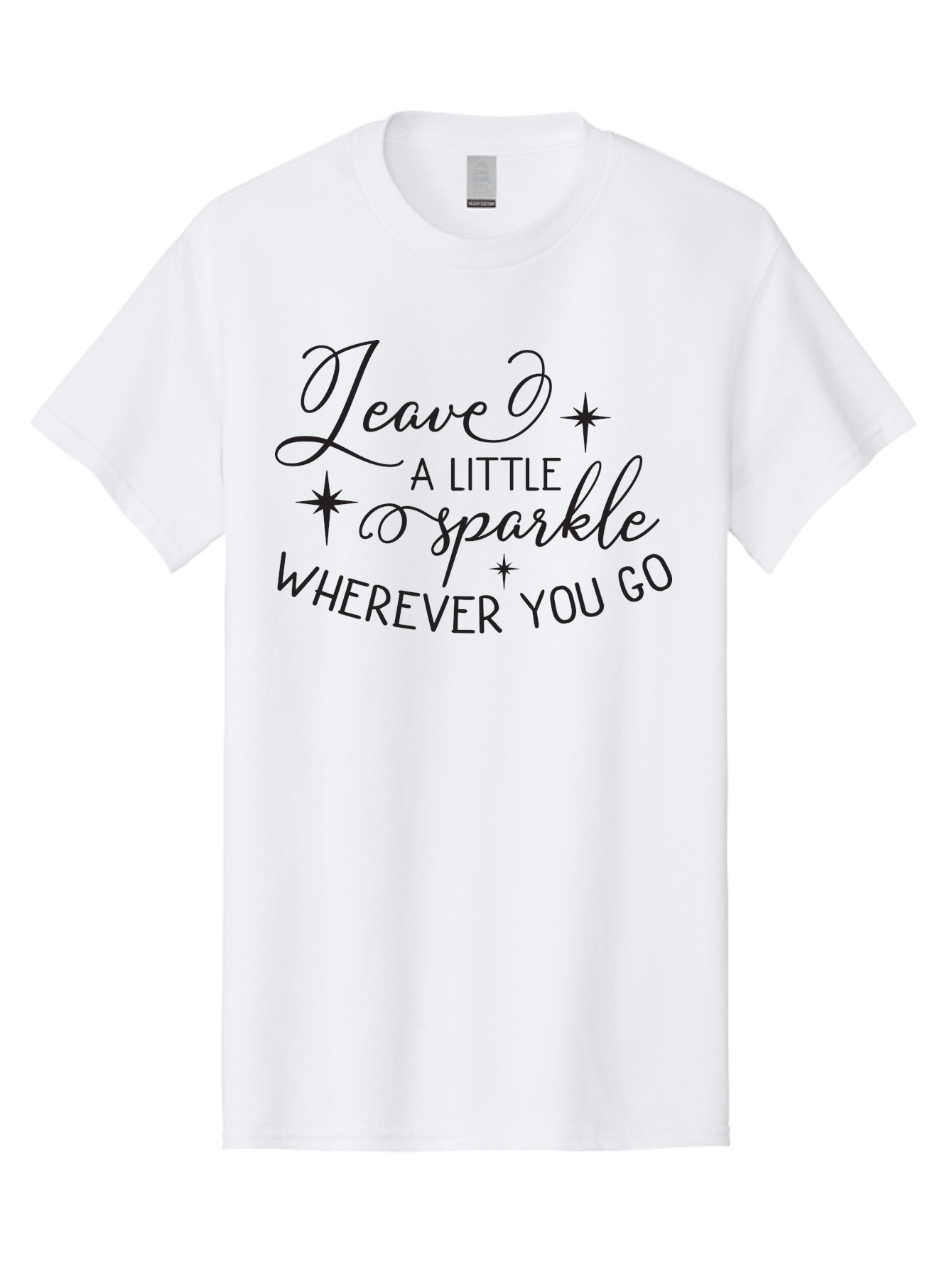 Leave-Little-Sparkle Men'S Graphic Tee, 100% Cotton, Comfortable Casual Summer Wear, Machine Washable, Inspirational Quote, Motivational Message, Sparkle, Positivity, Encouragement, Leave A Mark, Kindness, Motivational Words, Aac930
