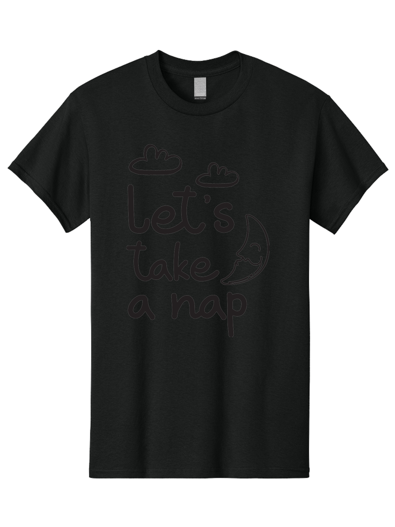 Let-S-Take-Nap Men'S Graphic Tee, 100% Cotton, Comfortable Casual Summer Wear, Machine Washable, Let'S Take Nap, Sleepy Time, Moon And Clouds, Sleep Invitation, Relaxing Quote, Funny Text, Cute Design Aac936