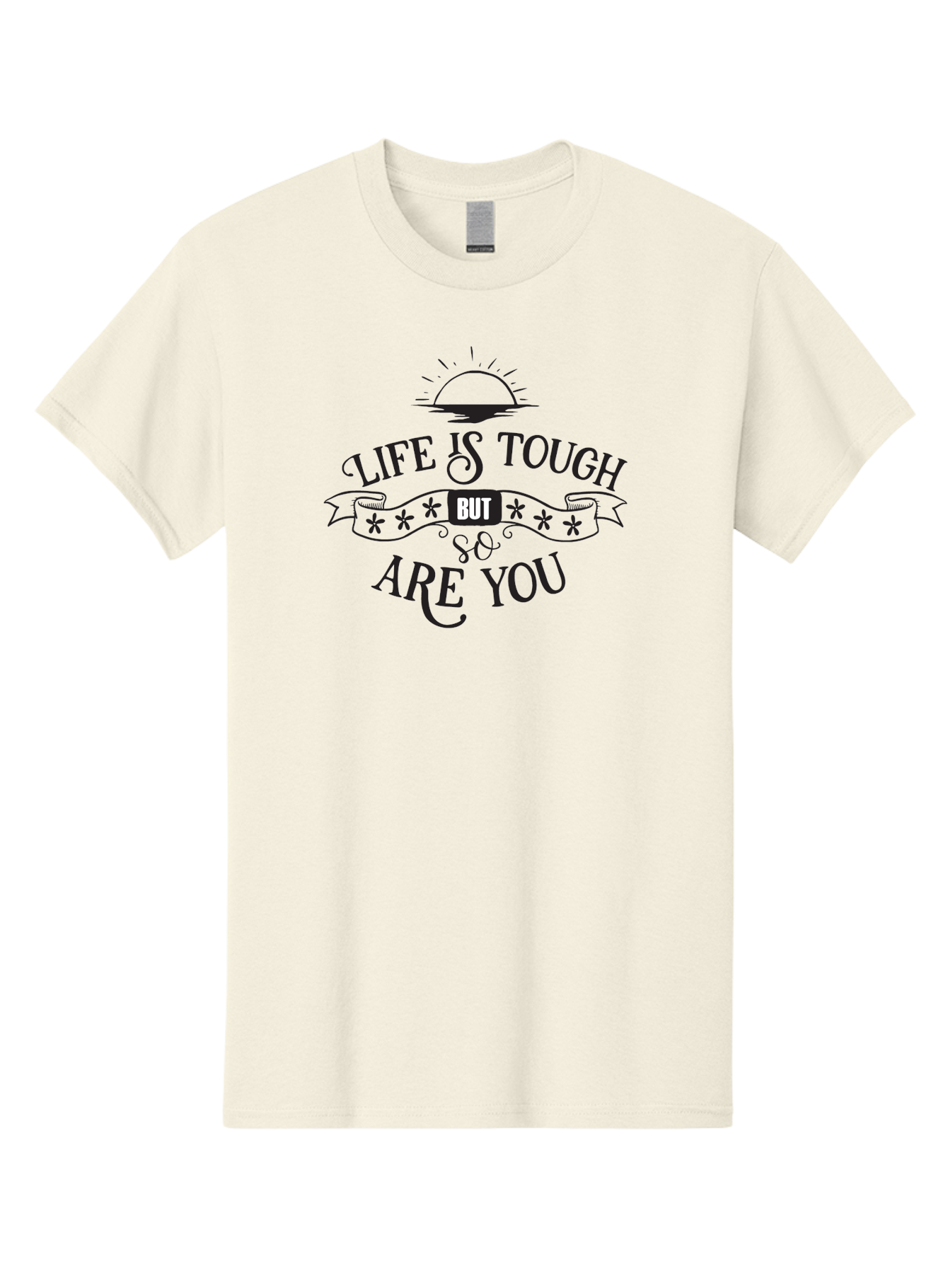 Life-Is-Tough-But-So-Are-You-1 Men'S Graphic Tee, 100% Cotton, Comfortable Casual Summer Wear, Machine Washable, Inspirational Quotes, Motivational Sayings, Positive Affirmations, Life Is Tough But So Are You, Mental Toughness, Resilience, Aac947