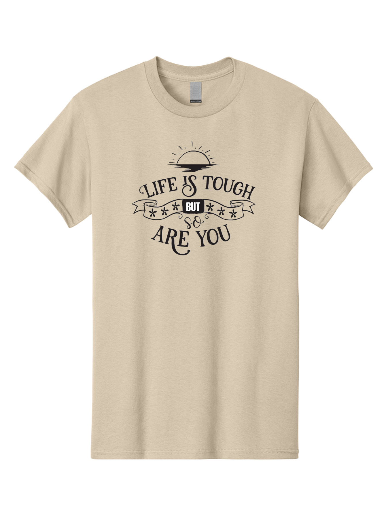 Life-Is-Tough-But-So-Are-You-1 Men'S Graphic Tee, 100% Cotton, Comfortable Casual Summer Wear, Machine Washable, Inspirational Quotes, Motivational Sayings, Positive Affirmations, Life Is Tough But So Are You, Mental Toughness, Resilience, Aac947