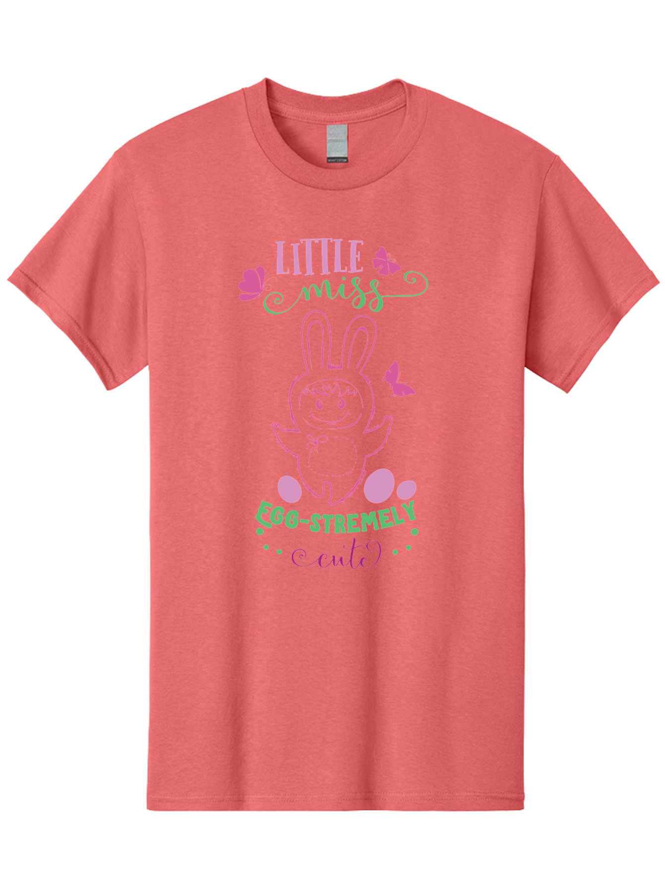 Little-Egg-Stra-Cute Men'S Graphic Tee, 100% Cotton, Comfortable Casual Summer Wear, Machine Washable, Easter Bunny, Cute Cartoon Character, Eggs-Travagant Design, Easter Eggs, Pastel Colors, Whimsical Illustration, Bunny Love, Spring Theme, Aac953