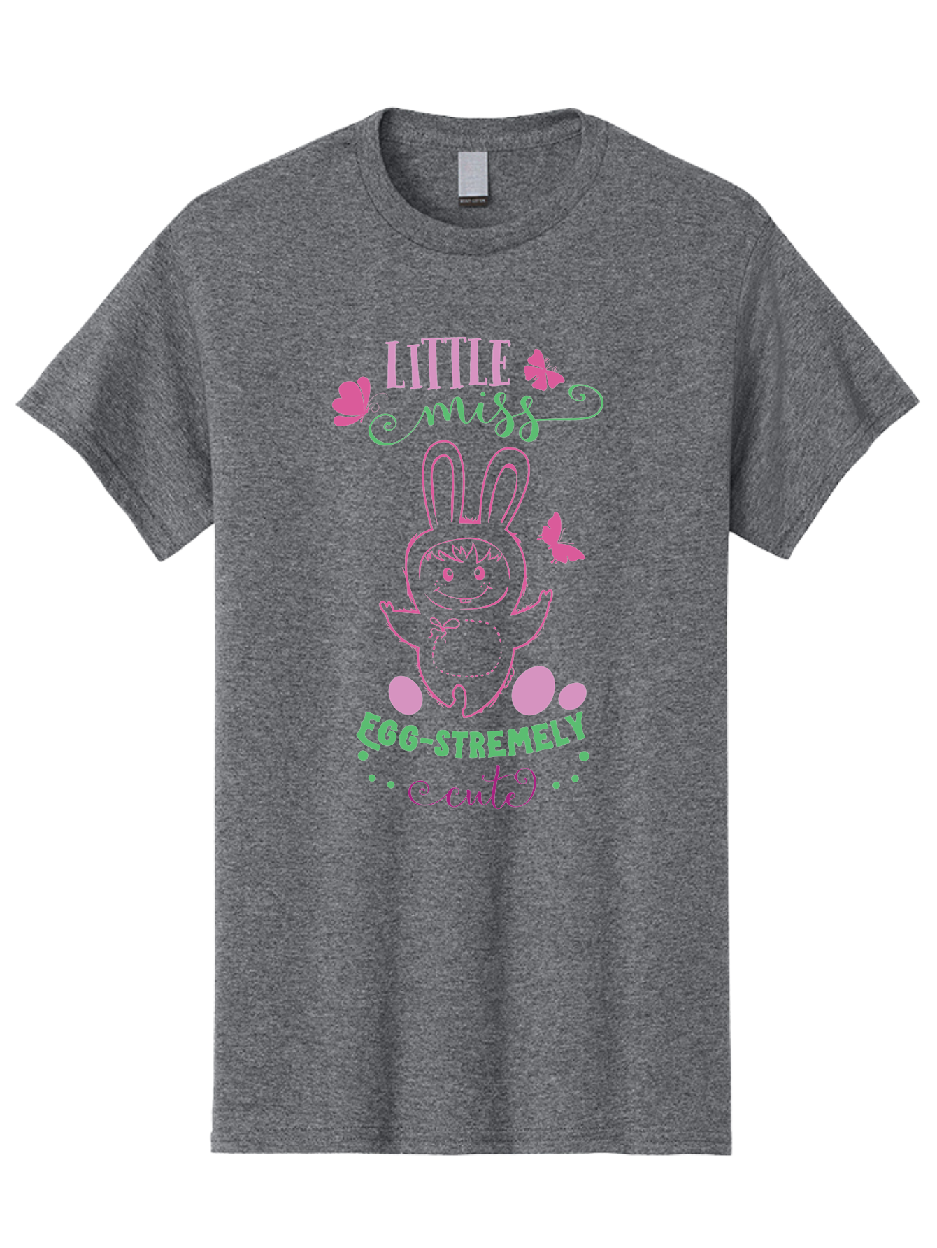 Little-Egg-Stra-Cute Men'S Graphic Tee, 100% Cotton, Comfortable Casual Summer Wear, Machine Washable, Easter Bunny, Cute Cartoon Character, Eggs-Travagant Design, Easter Eggs, Pastel Colors, Whimsical Illustration, Bunny Love, Spring Theme, Aac953
