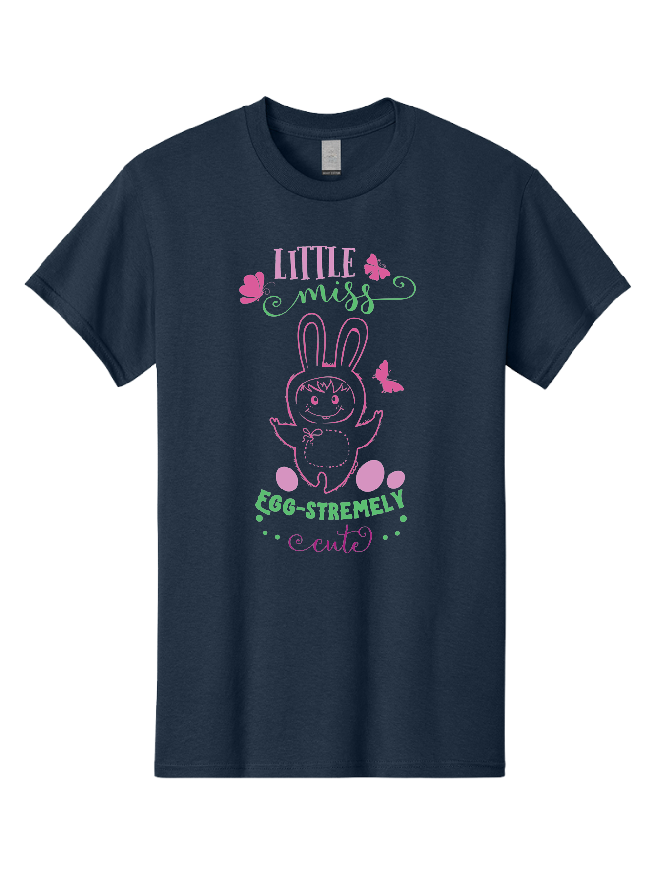 Little-Egg-Stra-Cute Men'S Graphic Tee, 100% Cotton, Comfortable Casual Summer Wear, Machine Washable, Easter Bunny, Cute Cartoon Character, Eggs-Travagant Design, Easter Eggs, Pastel Colors, Whimsical Illustration, Bunny Love, Spring Theme, Aac953