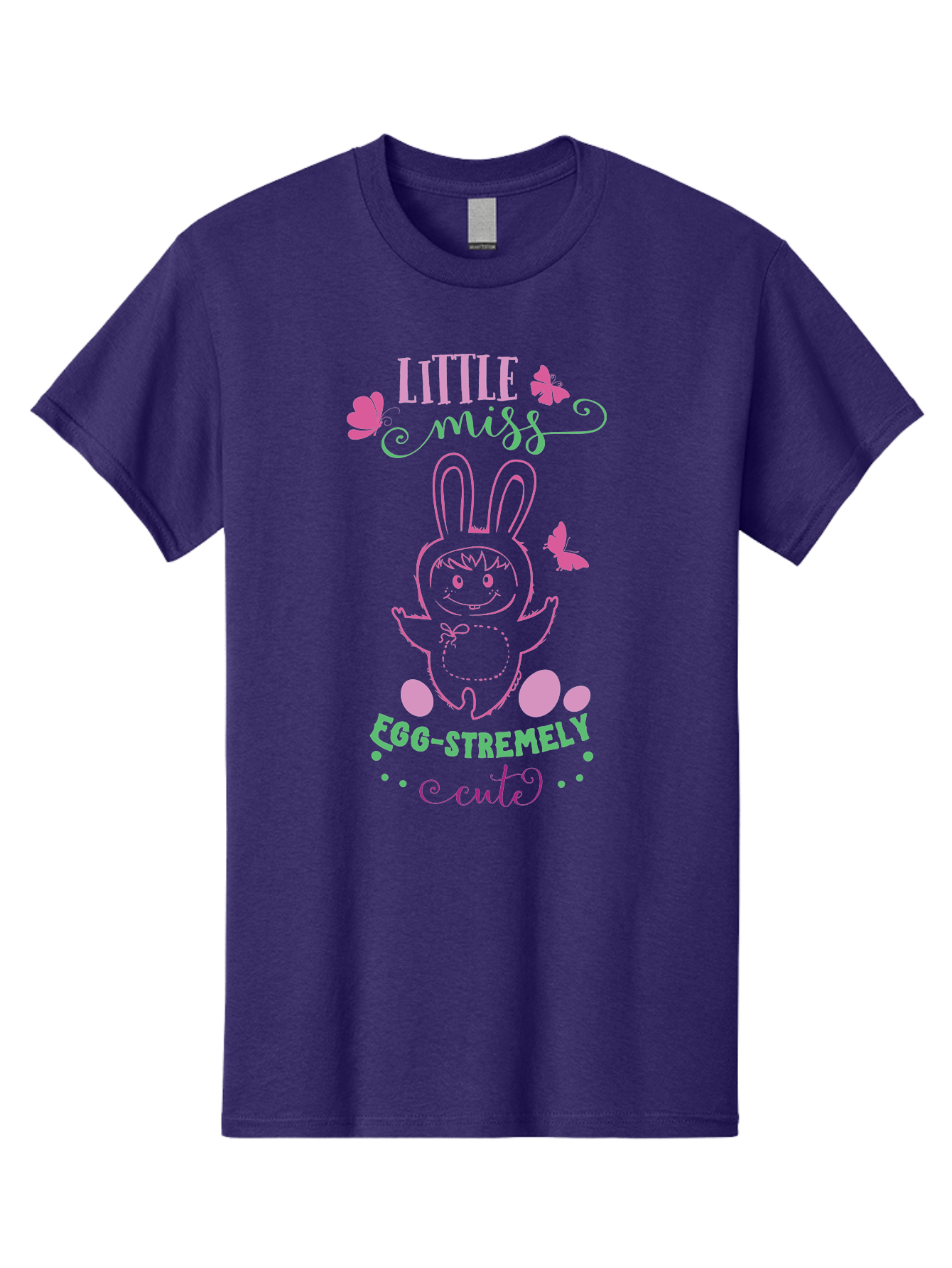 Little-Egg-Stra-Cute Men'S Graphic Tee, 100% Cotton, Comfortable Casual Summer Wear, Machine Washable, Easter Bunny, Cute Cartoon Character, Eggs-Travagant Design, Easter Eggs, Pastel Colors, Whimsical Illustration, Bunny Love, Spring Theme, Aac953